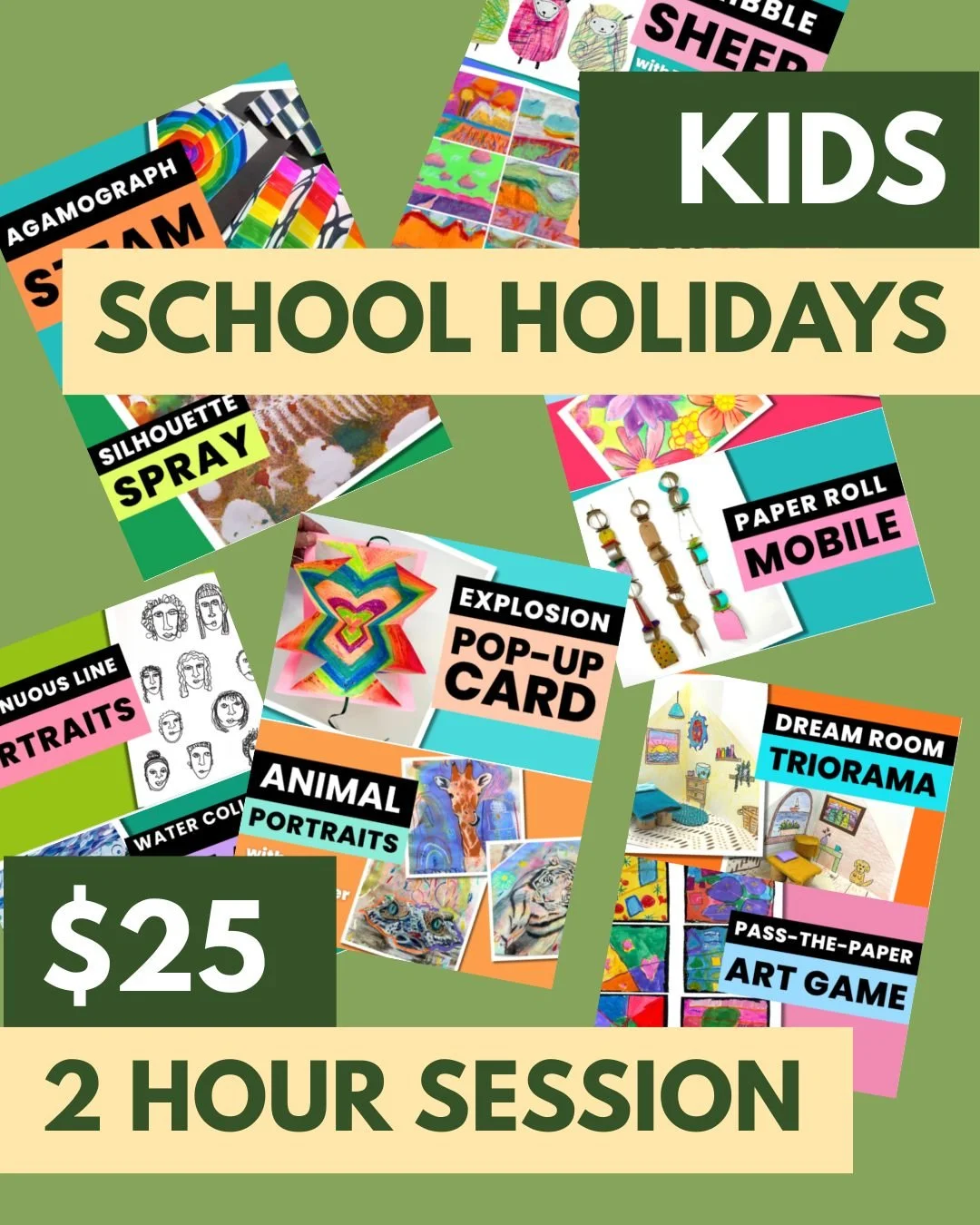 KIDS SCHOOL HOLIDAY ART

December classes are up, and there's more to come in January!
Book now- link in bio &amp; story 🤩

We&rsquo;re creating a beautiful mix of STEAM and process-art projects inspired by the wonderful Studio Sprout-  joyful, open