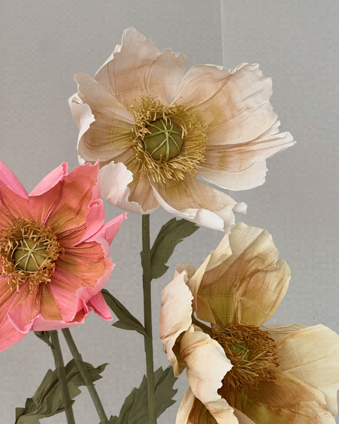 Giant Crepe Paper Flower on a Stem