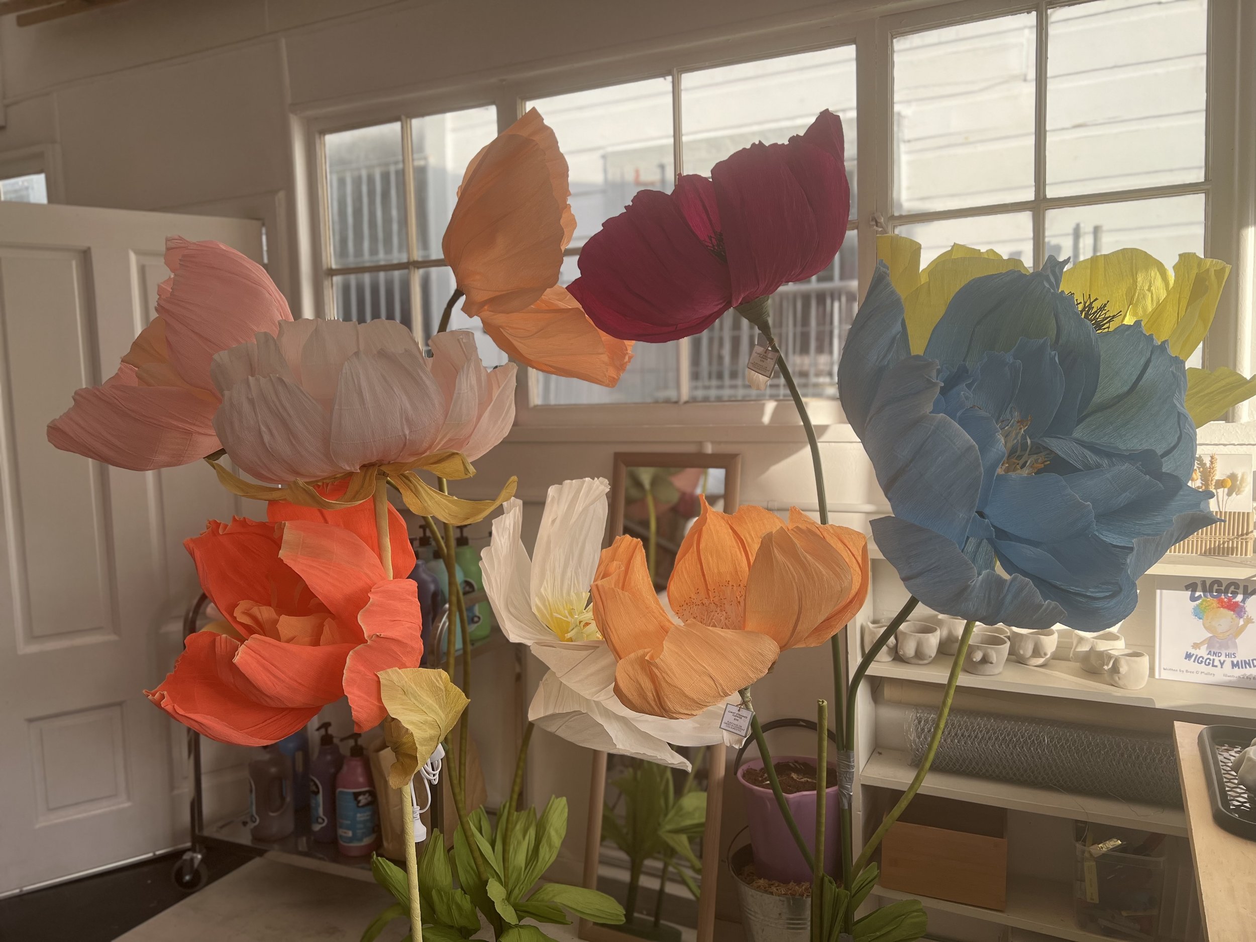 Creative Art Workshops & Experiences in Martinborough giant flower installations and hire