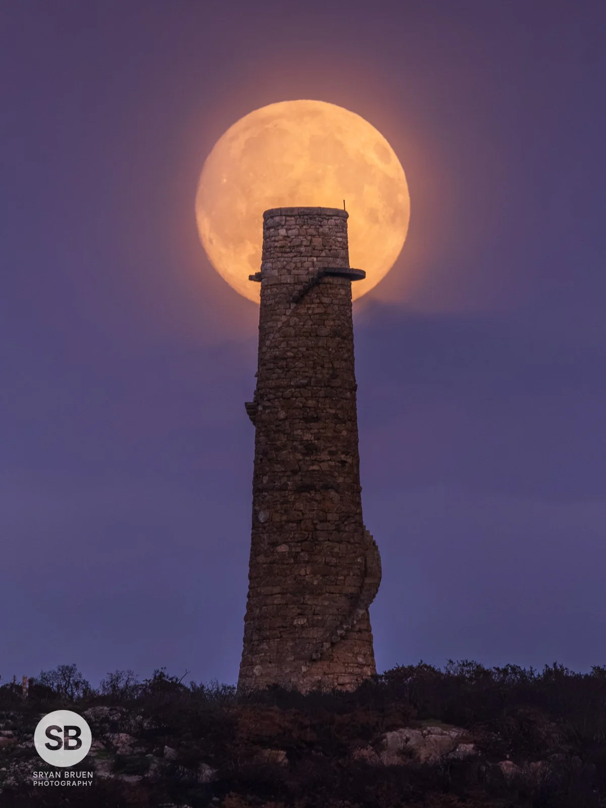 2026-09-25 Ballycorus Flue Chimney moonrise.jpg