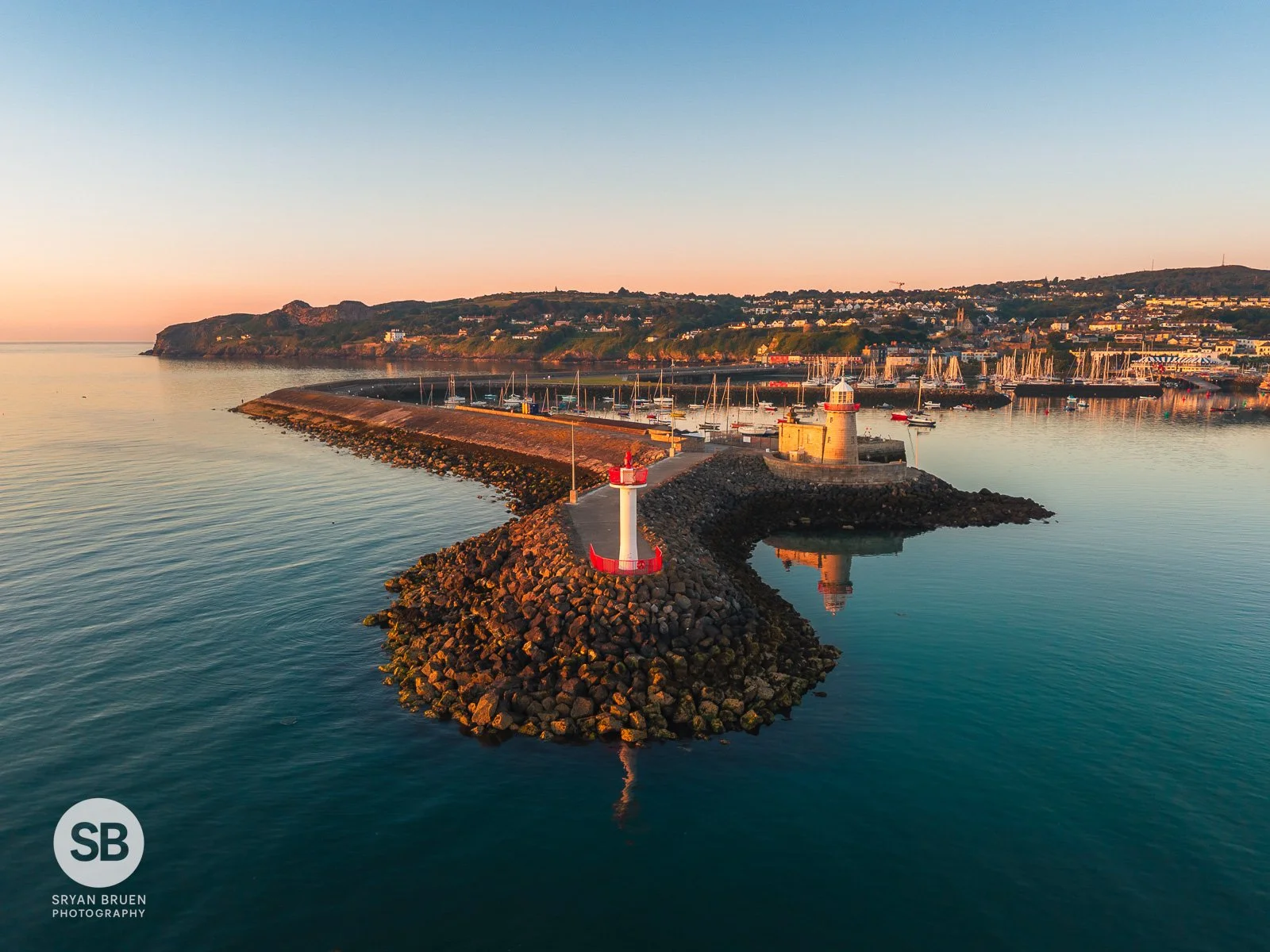 2025-07-12 Howth lighthouses sunrise light.jpg