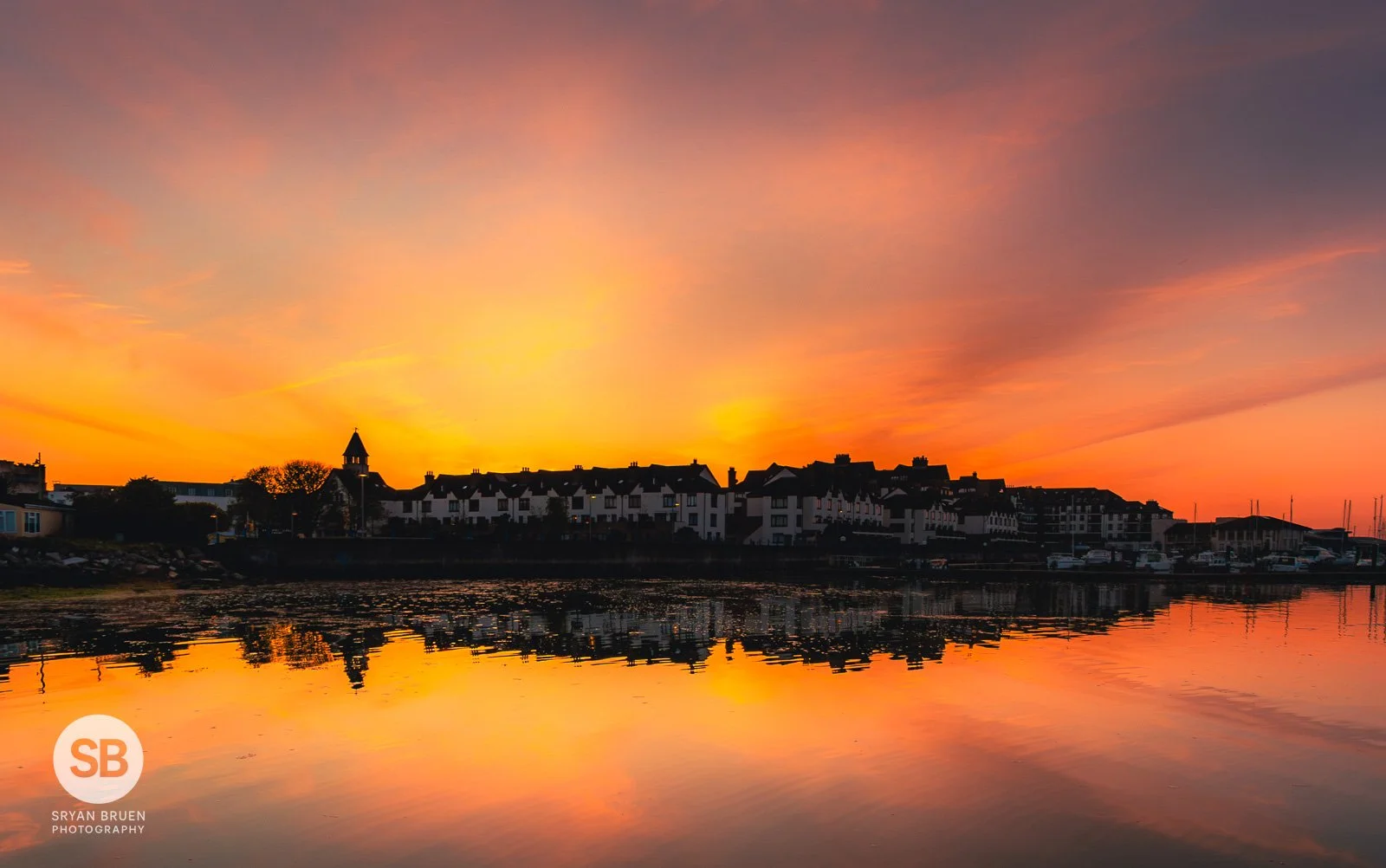 2025-04-23 Malahide Marina sunset cloud reflections 23 April 2025.jpg