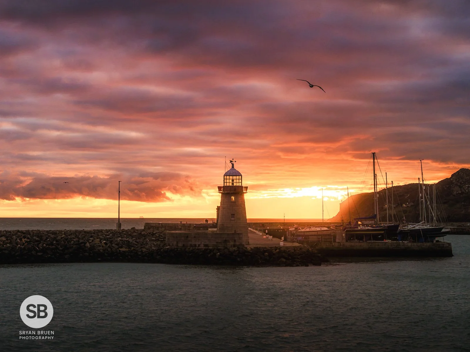 2026-02-02 Howth Lighthouse sunrise desaturated.jpg