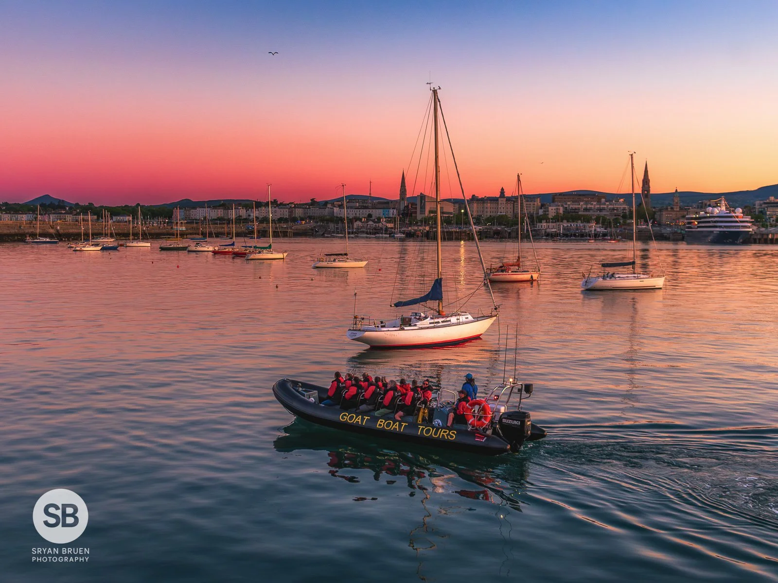 2025-05-16 Goat Boat Tours Dun Laoghaire sunset glow.jpg