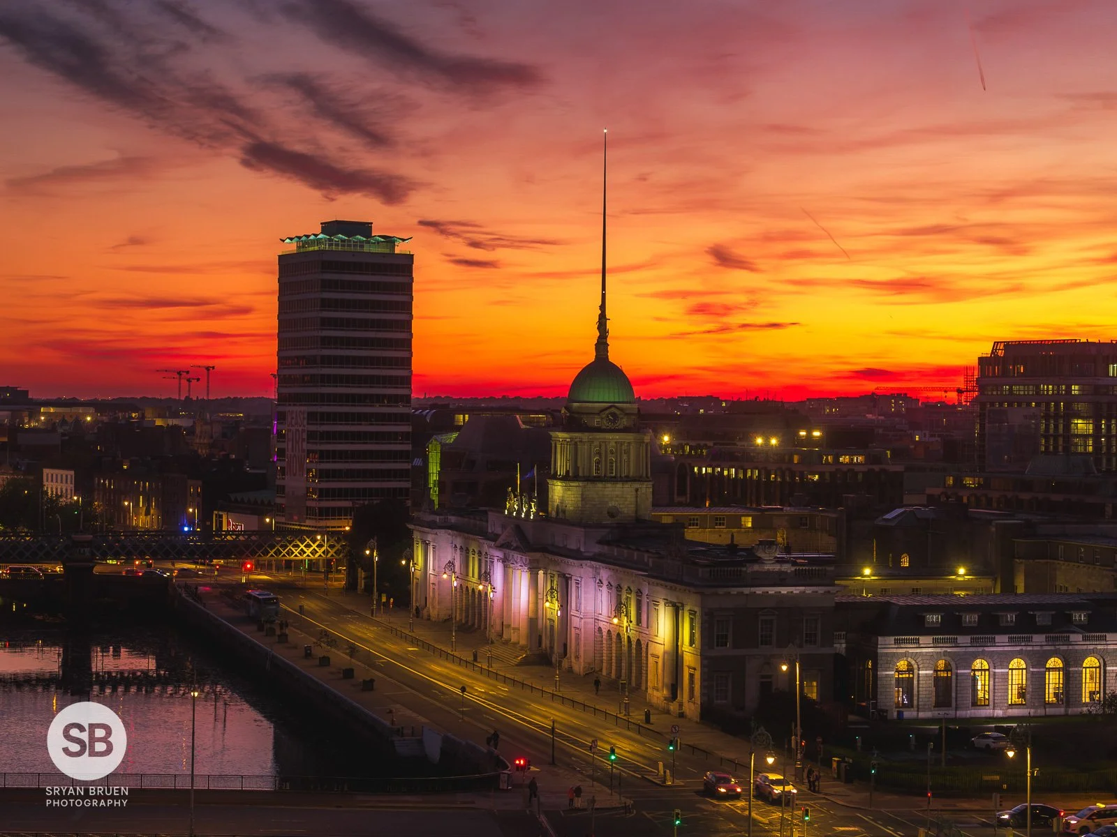 2025-05-14 Custom House Spire alignment sunset 14 May 2025.jpg