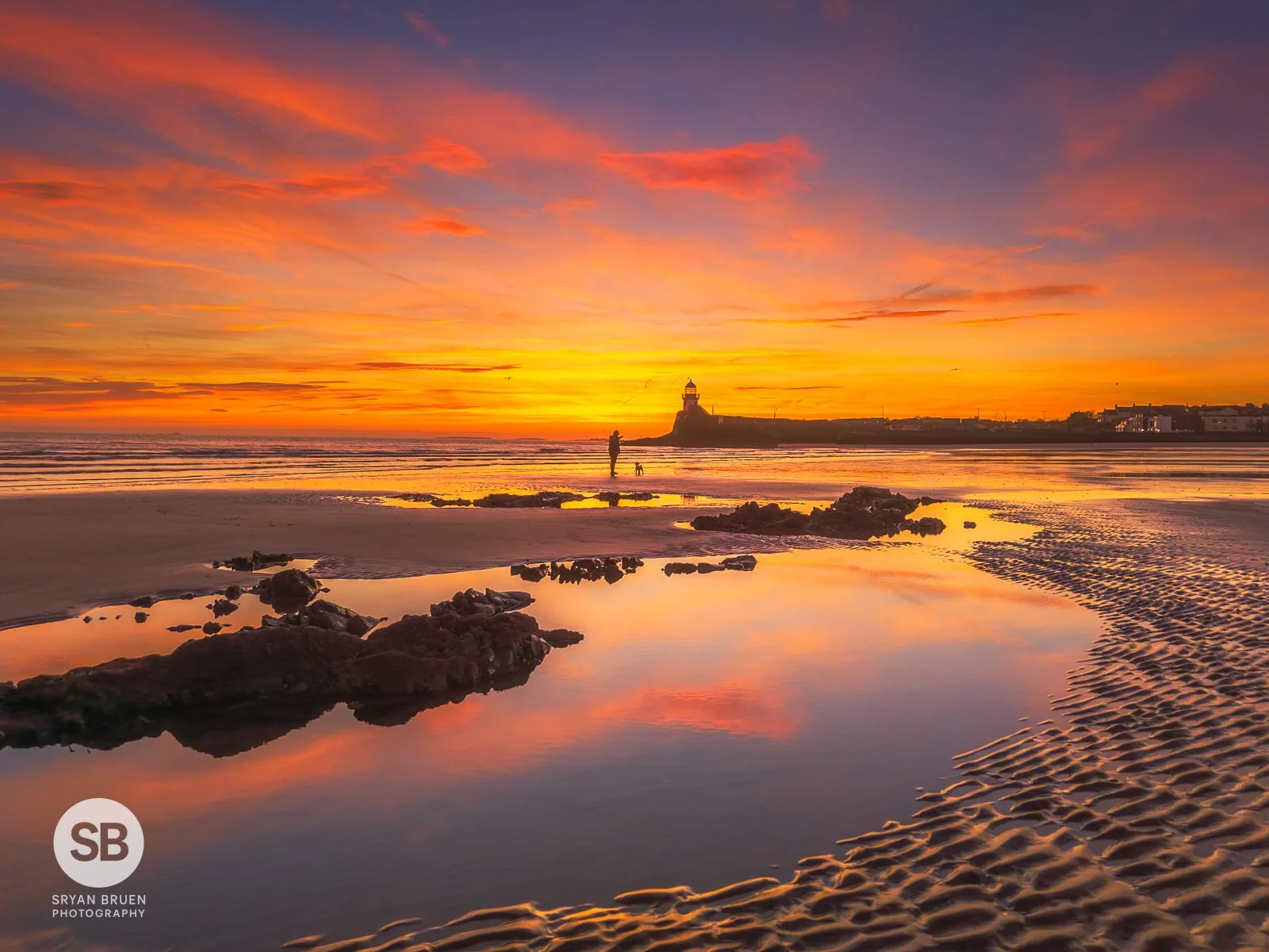 2025-01-17 Balbriggan dog walker sunrise reflections 17 January 2025.jpg