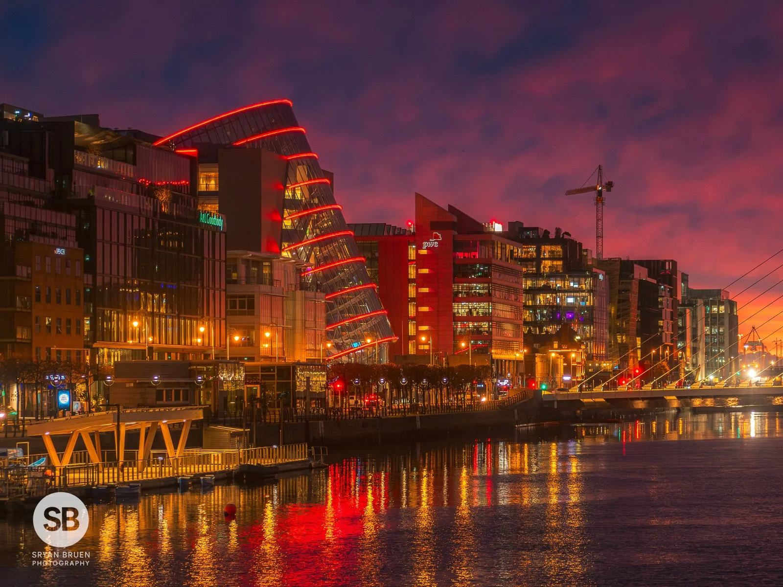 2025-10-30 North Dublin Docklands sunrise red sky.jpg