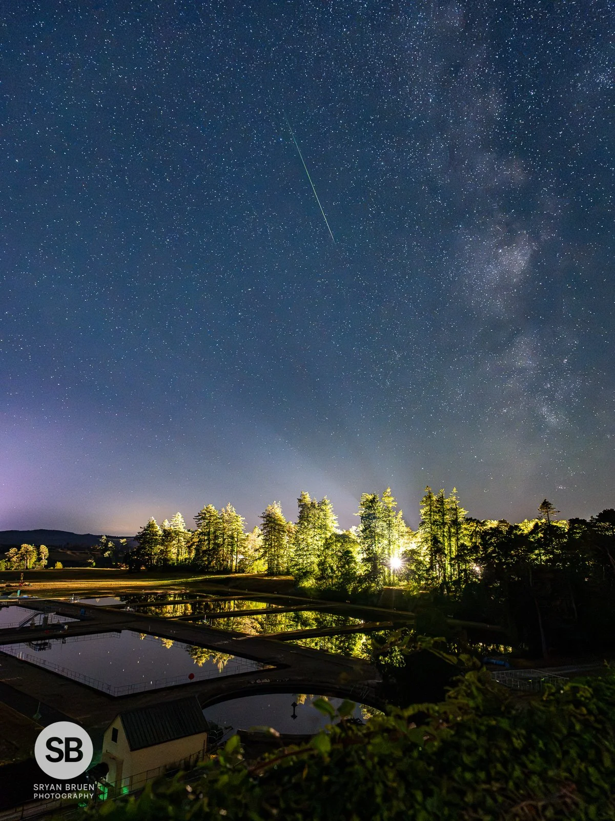 2026-08-13 Vartry Reservoir Milky Way and Perseid meteor.jpg