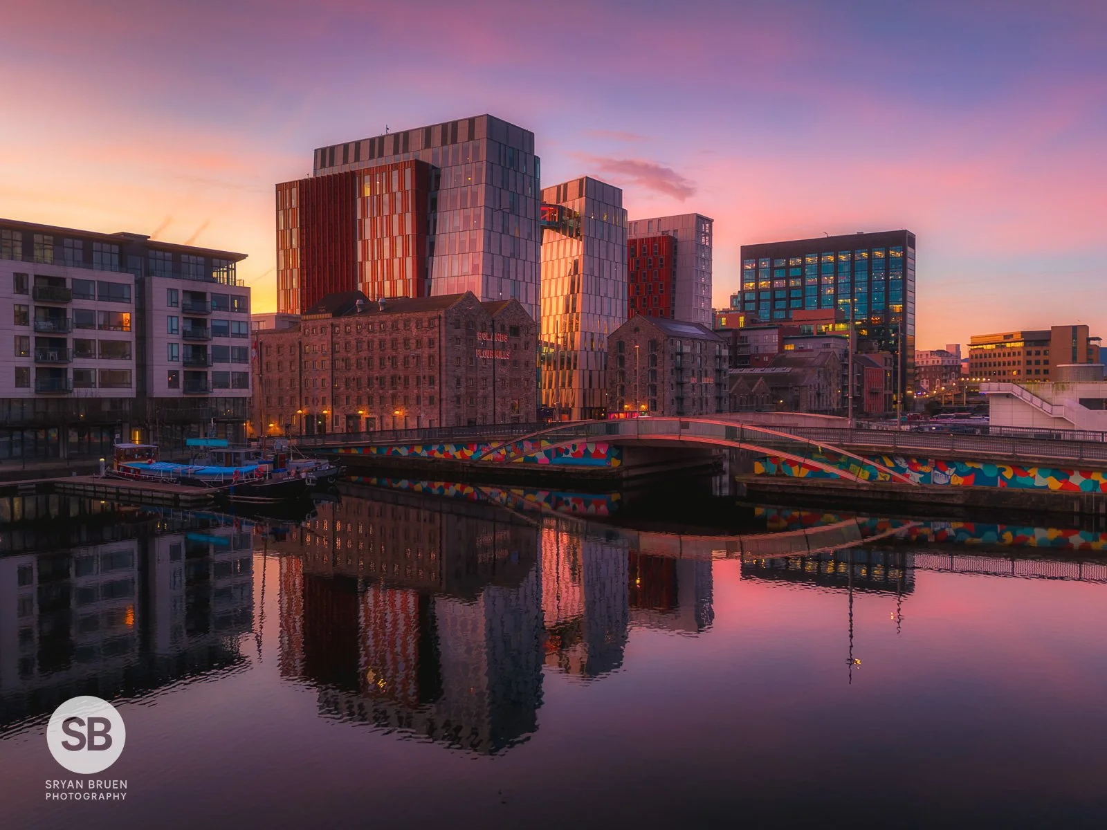 2025-03-27 Grand Canal Dock Boland's Mills sunrise reflection.jpg