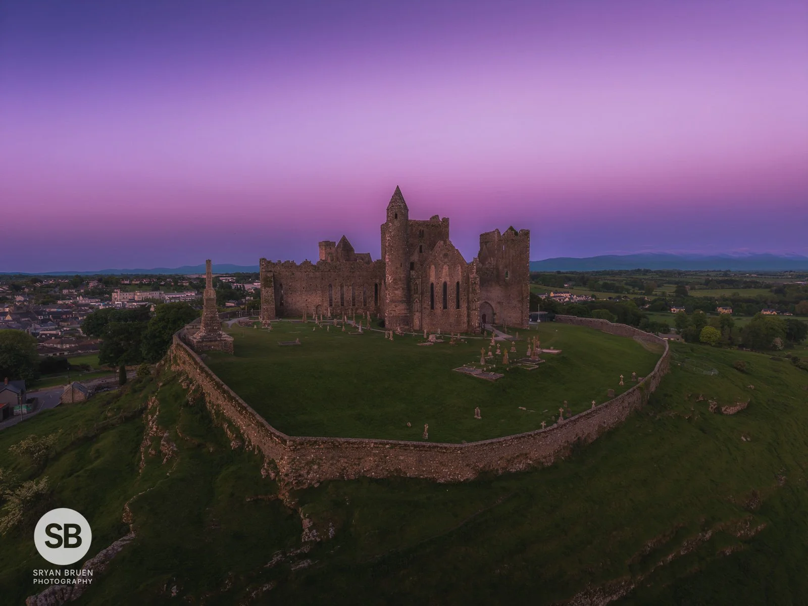 2026-05-25 Rock of Cashel aerial clear dawn.jpg