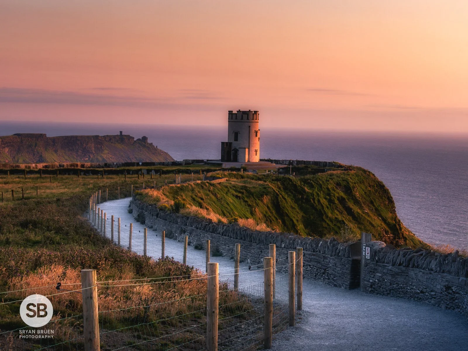 2026-07-20 Cliffs of Moher O'Brien's Tower golden hour sunset.jpg
