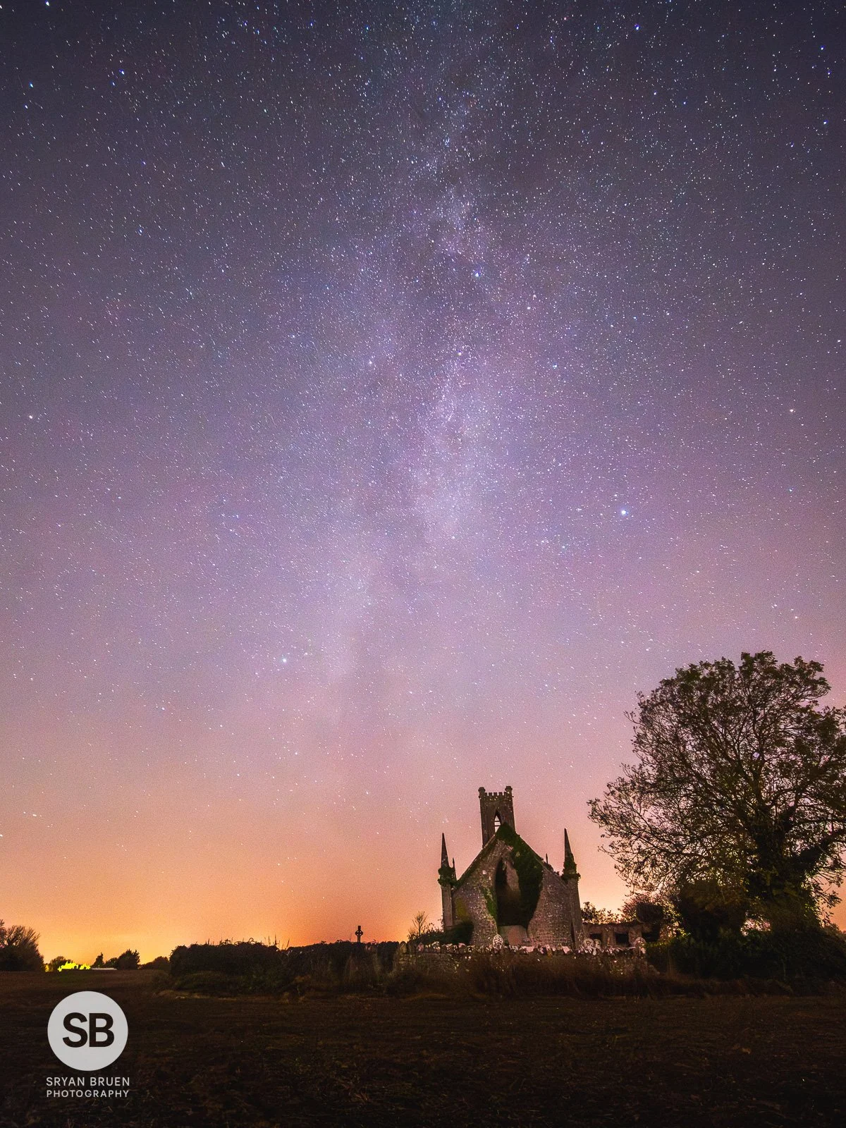 2024-10-26 Ballynafagh Church milky way 26 October 2024.jpg