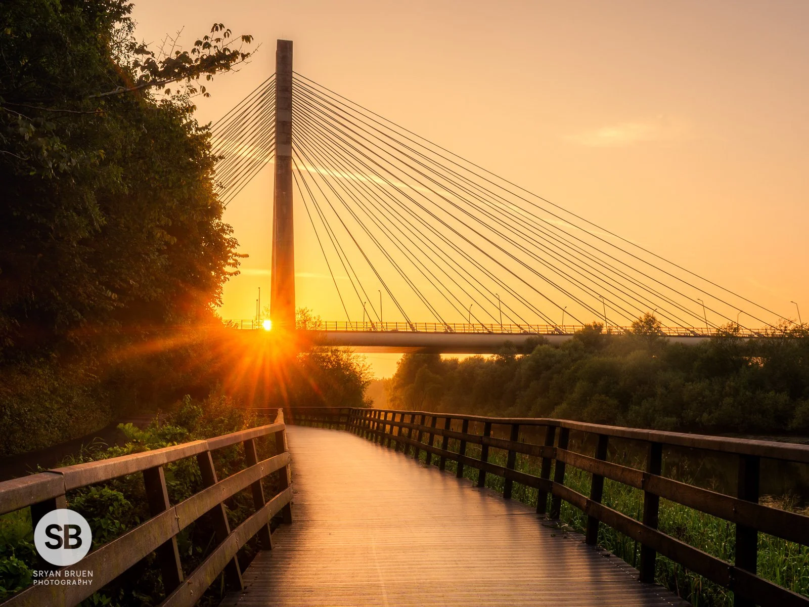 2024-09-07 Boyne Valley greenway Mary McAleese Bridge sunset 7 September 2024.jpg