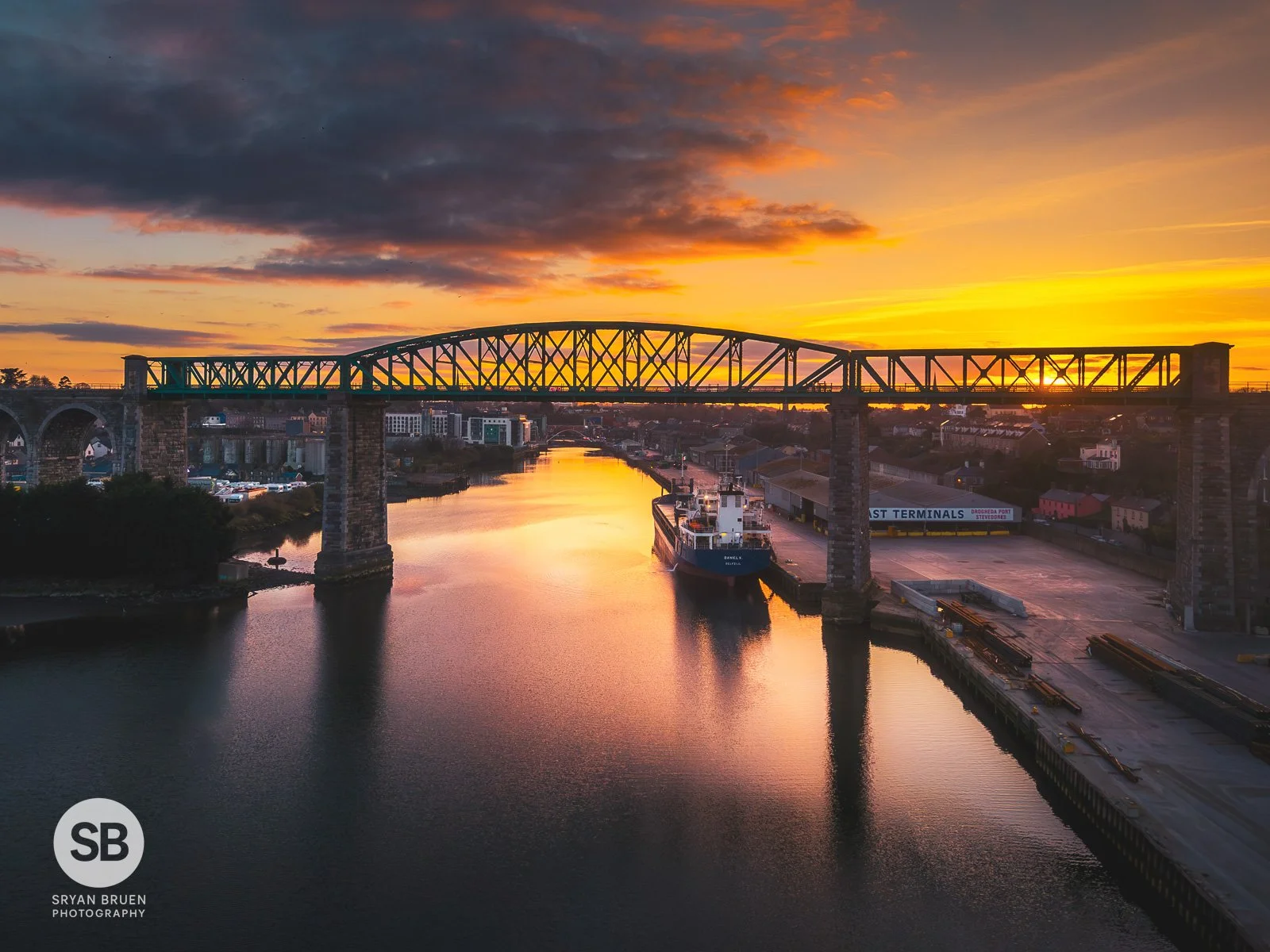 2025-03-25 Drogheda Boyne Viaduct sunset.jpg