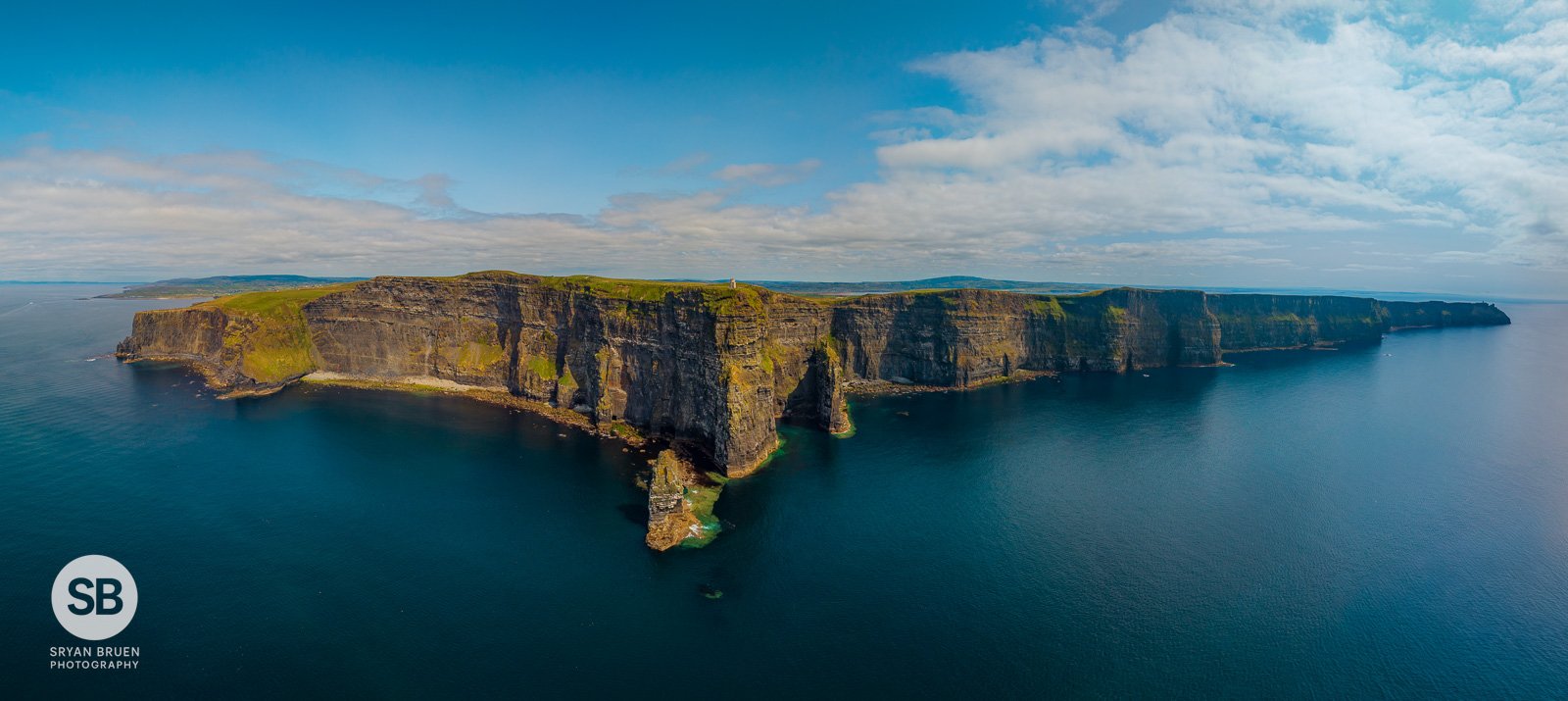 2026-07-20 Cliffs of Moher aerial view pano.jpg