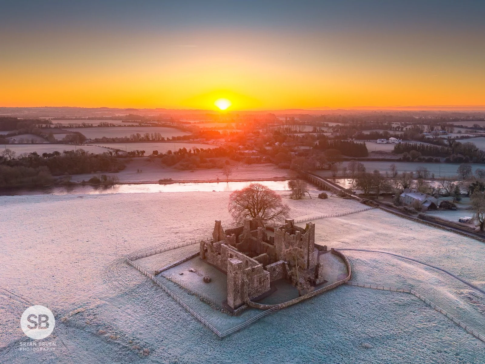 2025-01-03 Bective Abbey frosty sunrise aerial 3 January 2025.jpg
