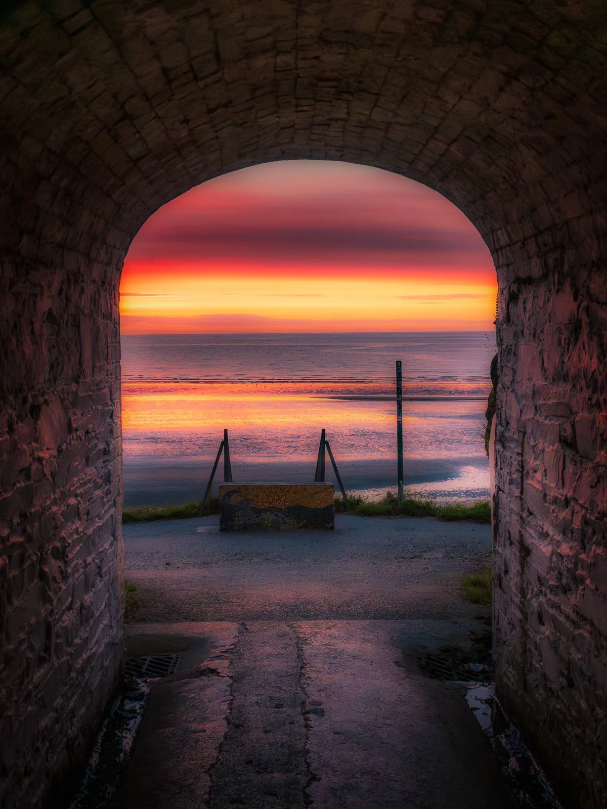 2026-06-14 Convent Lane Balbriggan tunnel sunrise sky.jpg