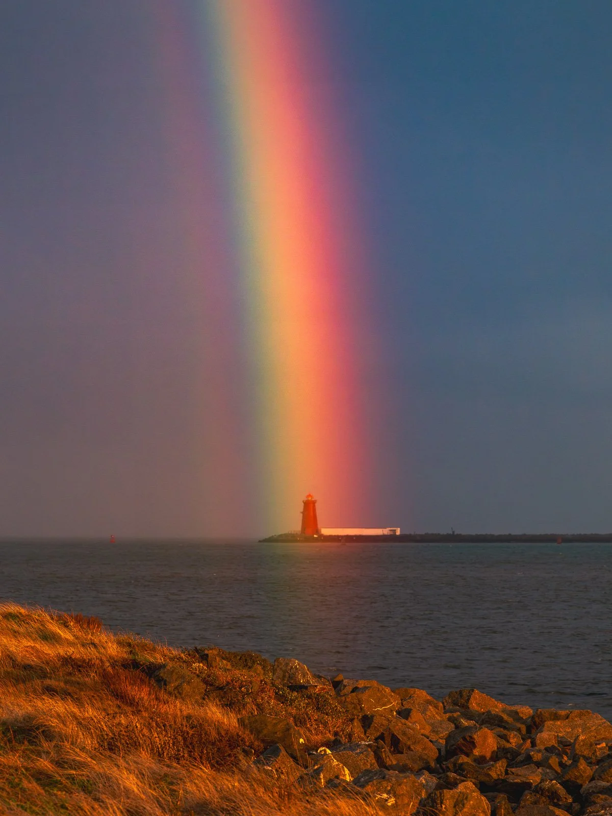 2026-09-10 Poolbeg Lighthouse rainbow from Bull Wall.jpg