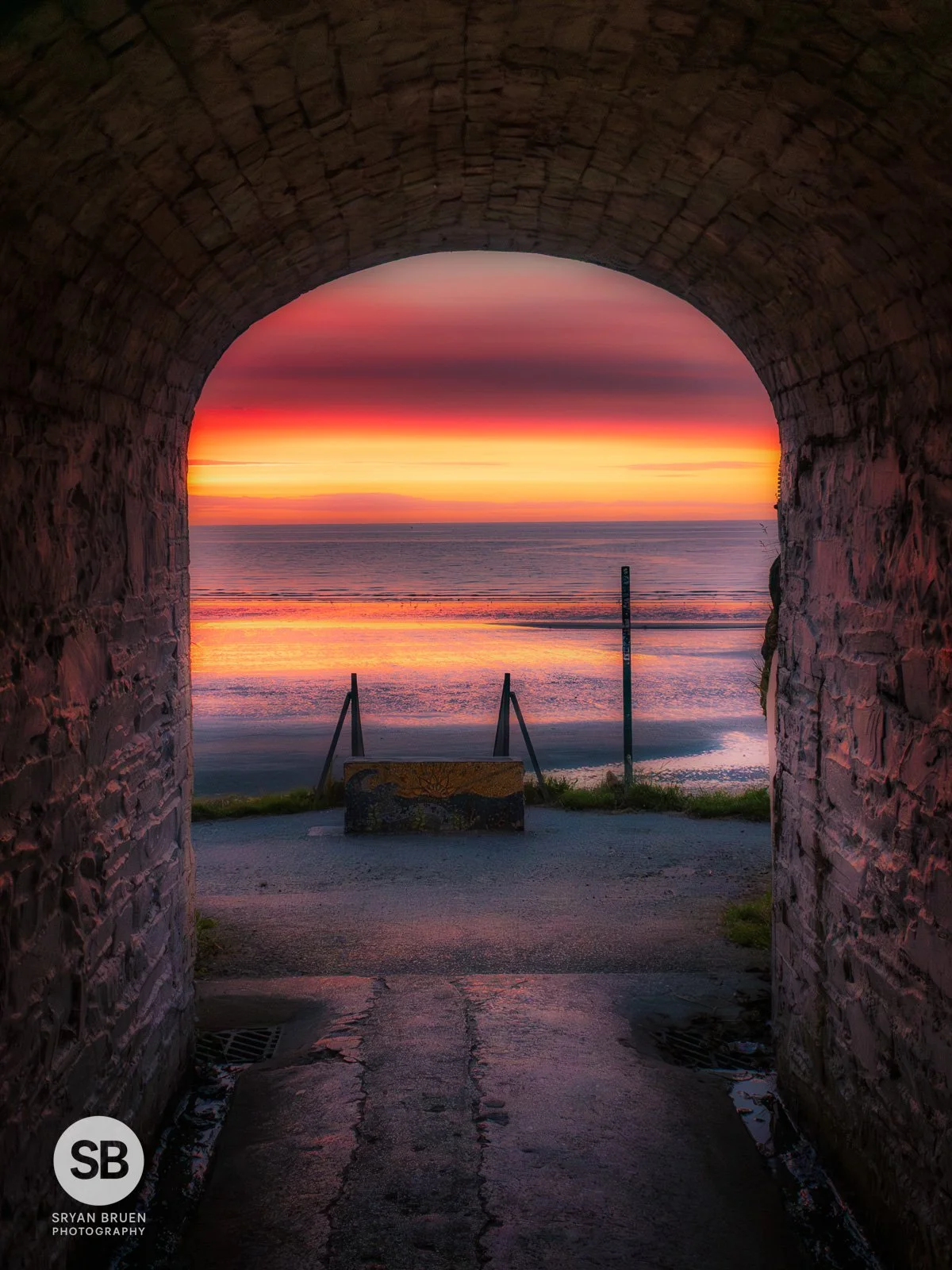 2026-06-14 Convent Lane Balbriggan tunnel sunrise sky.jpg