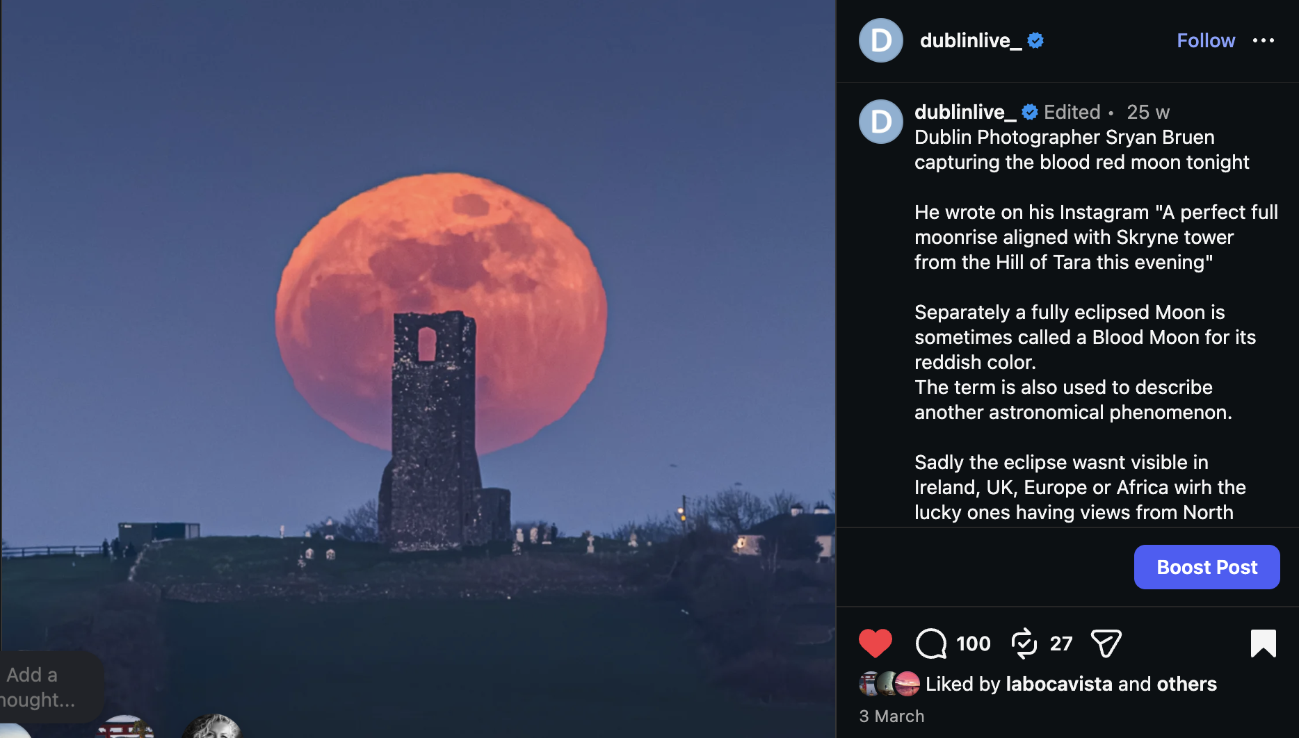 Skryne Moonrise featured by Dublin Live
