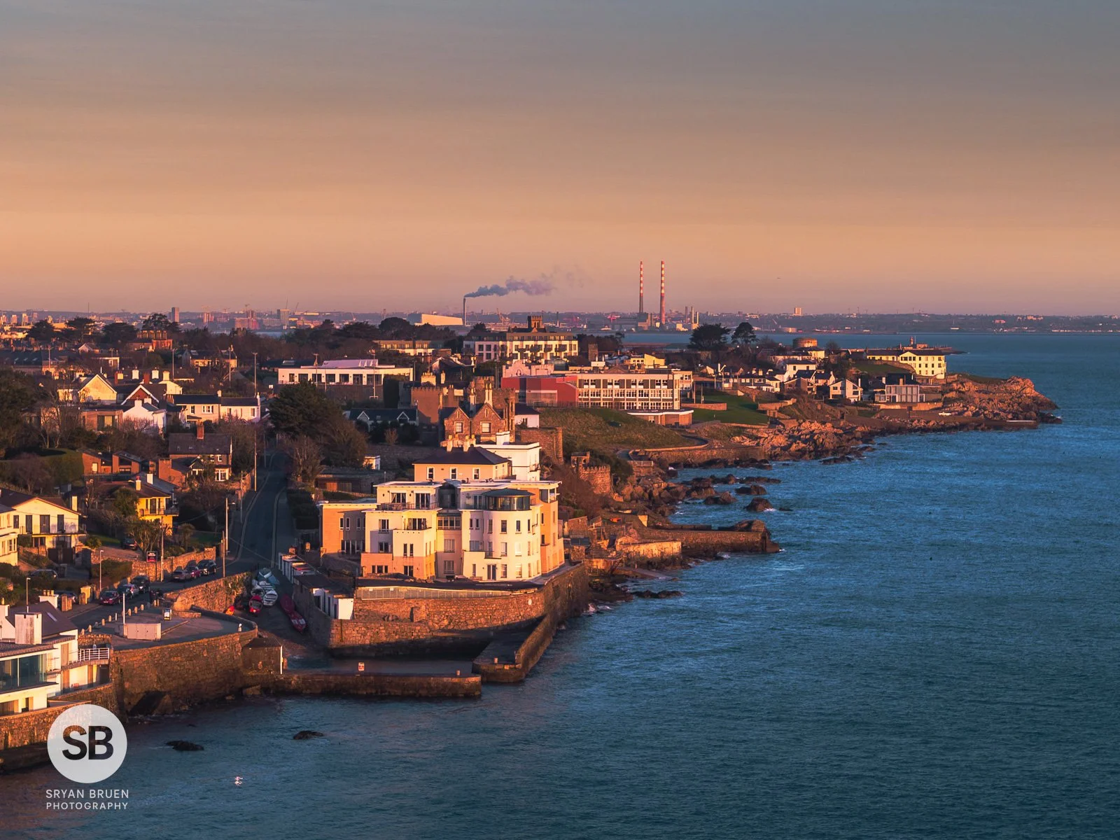 2025-03-24 Aerial view of Coliemore Harbour looking towards Poolbeg at sunrise.jpg