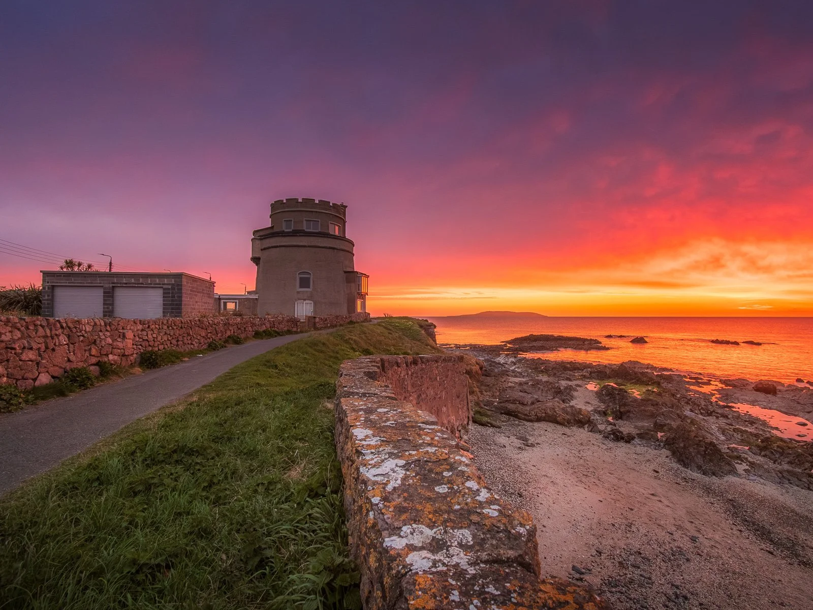 2026-04-10 Portmarnock Martello Tower sunrise sky.jpg