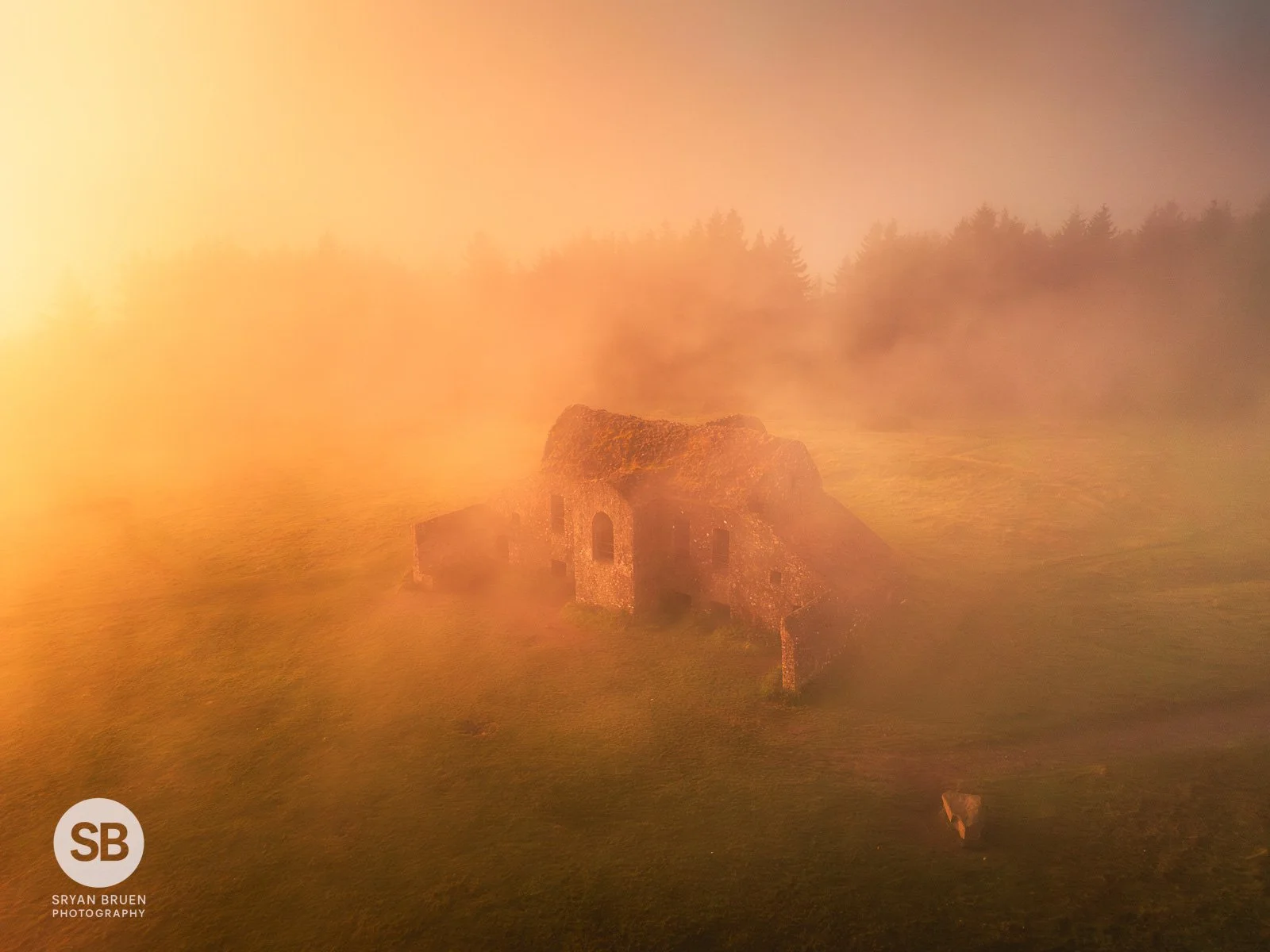 2024-09-20 Hellfire Club in the golden mist at sunrise.jpg
