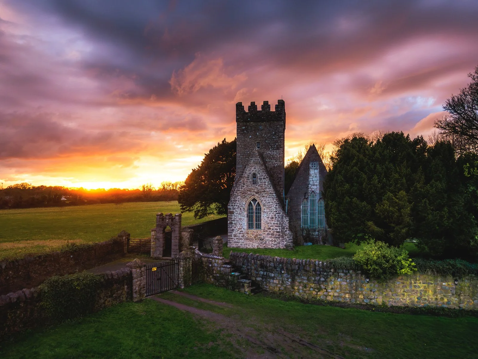 2026-02-04 St Doulagh's Church sunset.jpg