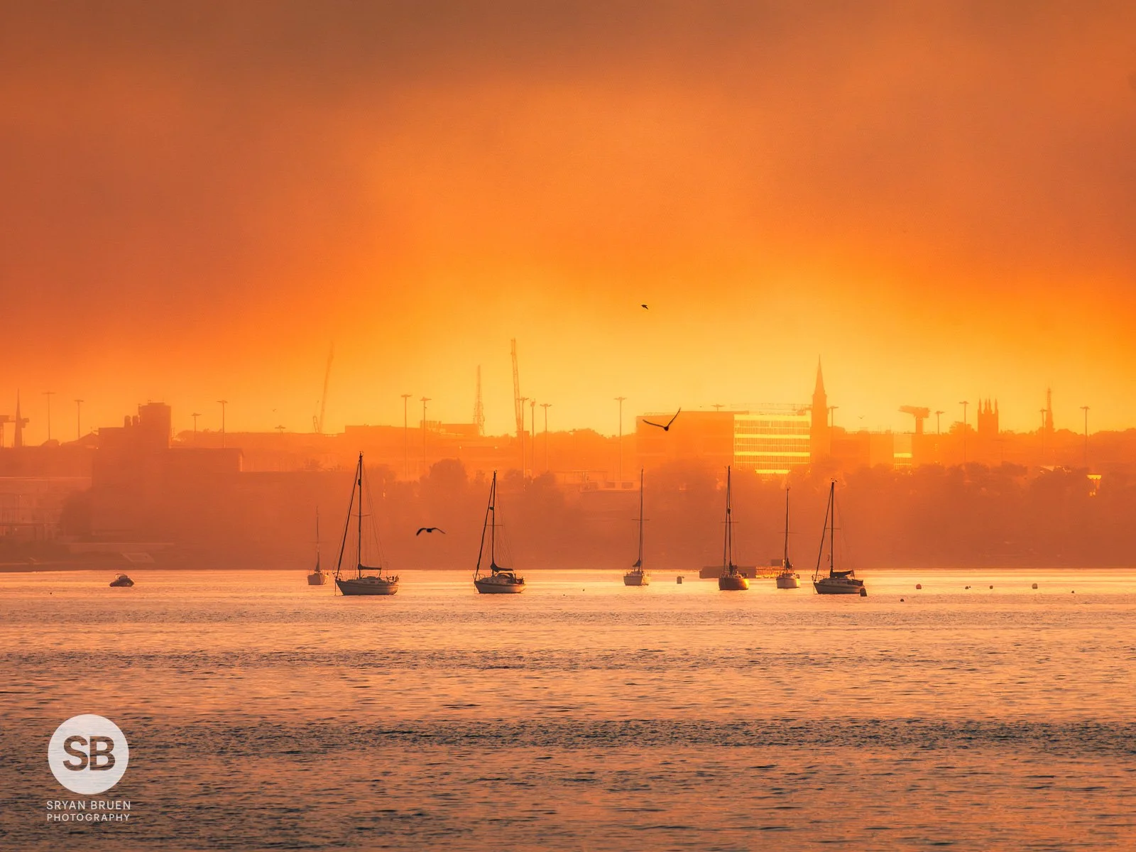 2025-07-09 Clontarf boats fog sunset 9 July 2025.jpg
