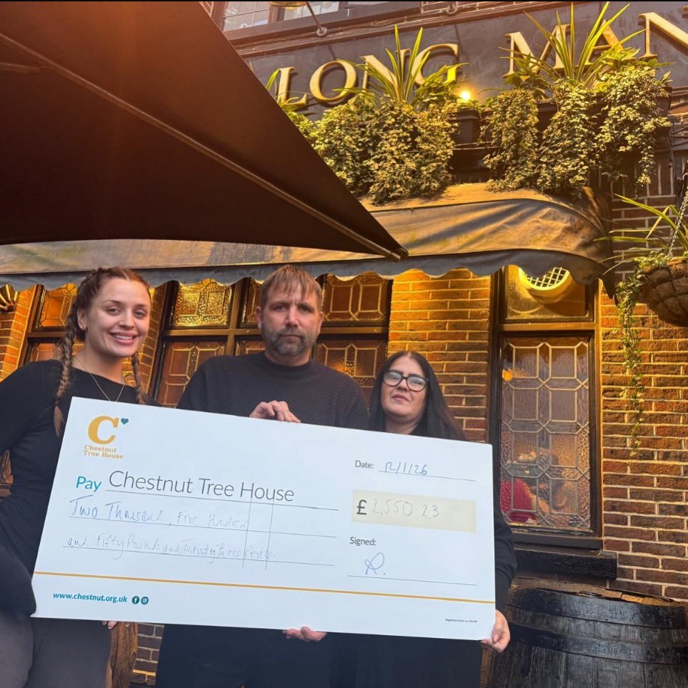 Thank you, Chestnut Tree House 💛

We&rsquo;re incredibly proud to present this cheque, raised through our Christmas raffle.

A huge thank you to everyone who bought tickets, supported us, and helped make this possible.

We&rsquo;d also like to thank