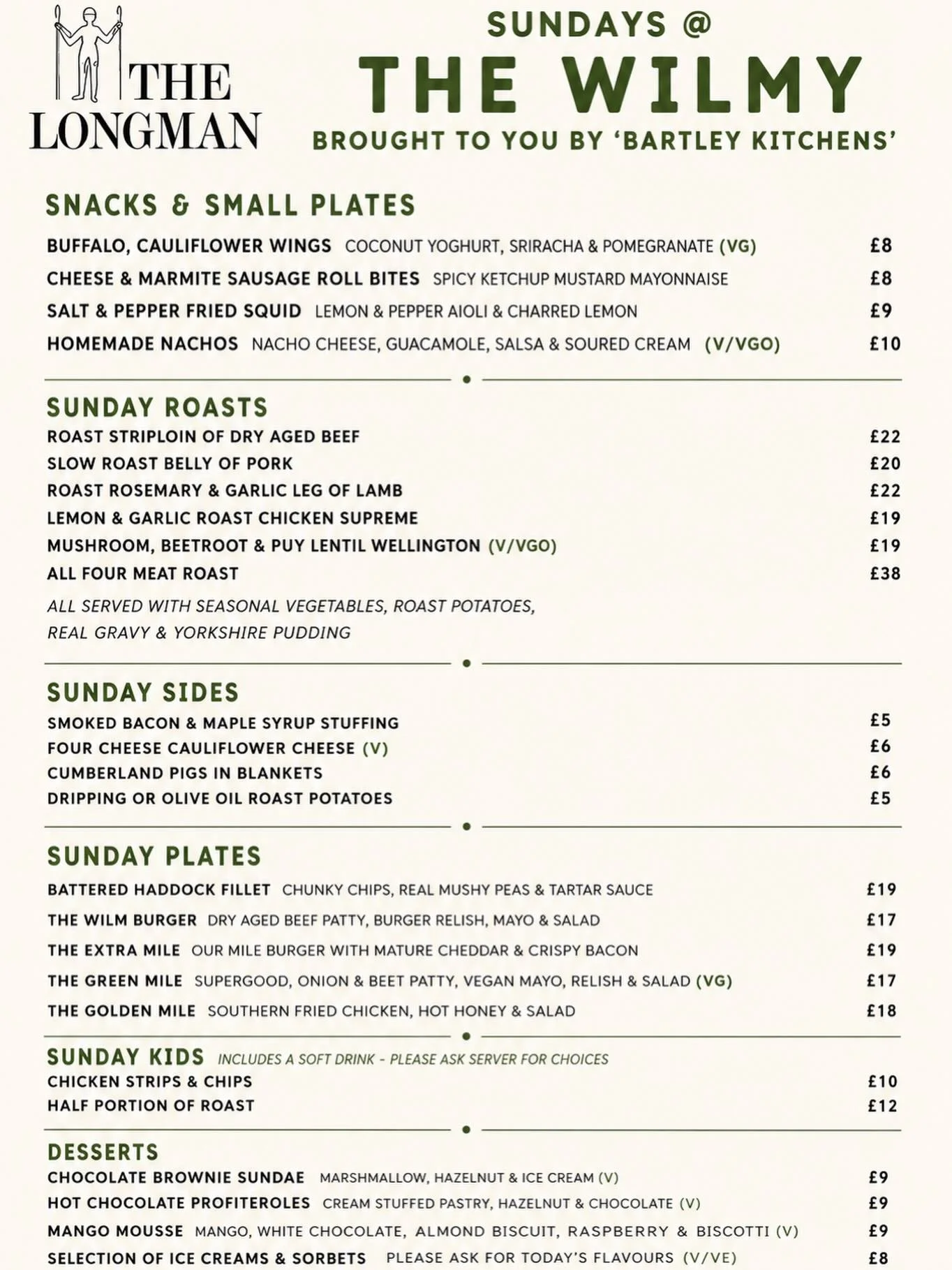 Our new Summer Menu has arrived at The Wilmy☀️🍴

From delicious small plates and crowd-favourite roasts to indulgent desserts and family favourites, there&rsquo;s something for everyone to enjoy.

Join us this Sunday and be among the first to try it