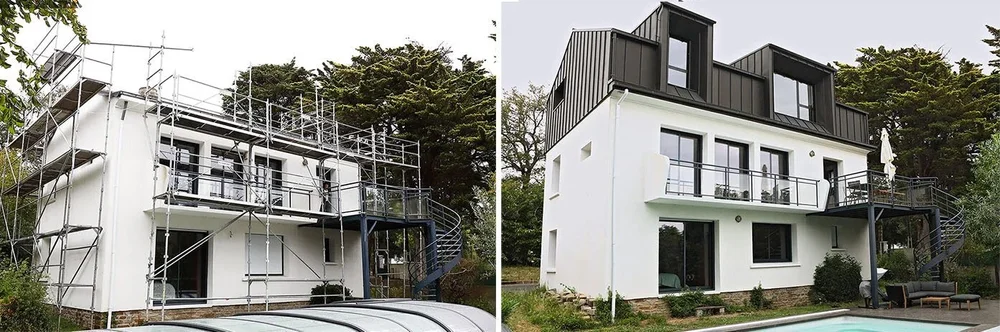 Surélévation d'un étage sur maison existante — architecte Saint-Nazaire Loire-Atlantique 9005