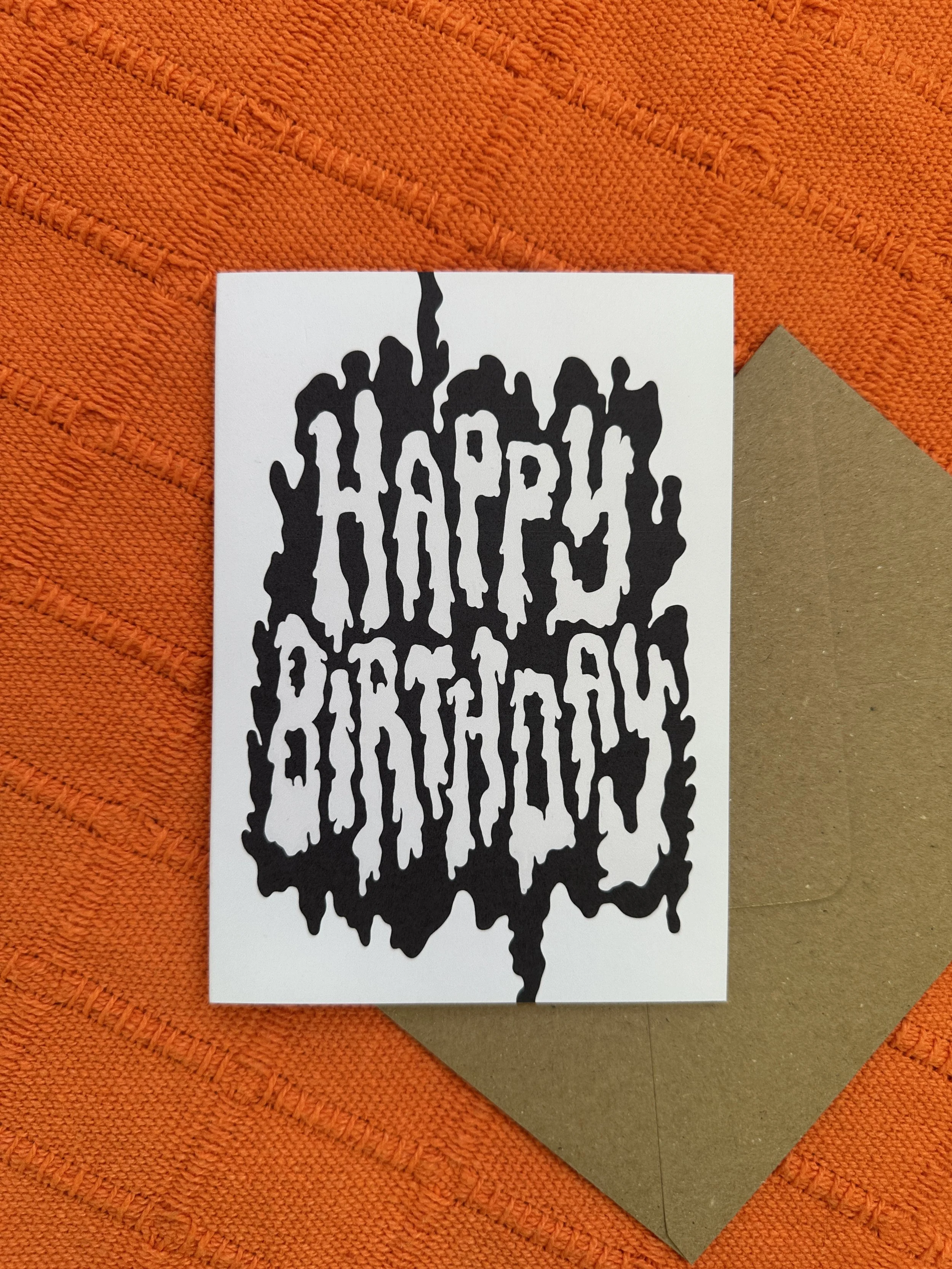 Drippy Happy Birthday card