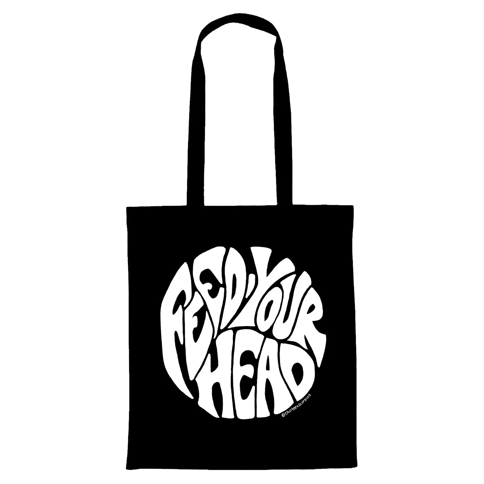 Tote bag custom lettering design by Thirteen Scorpios