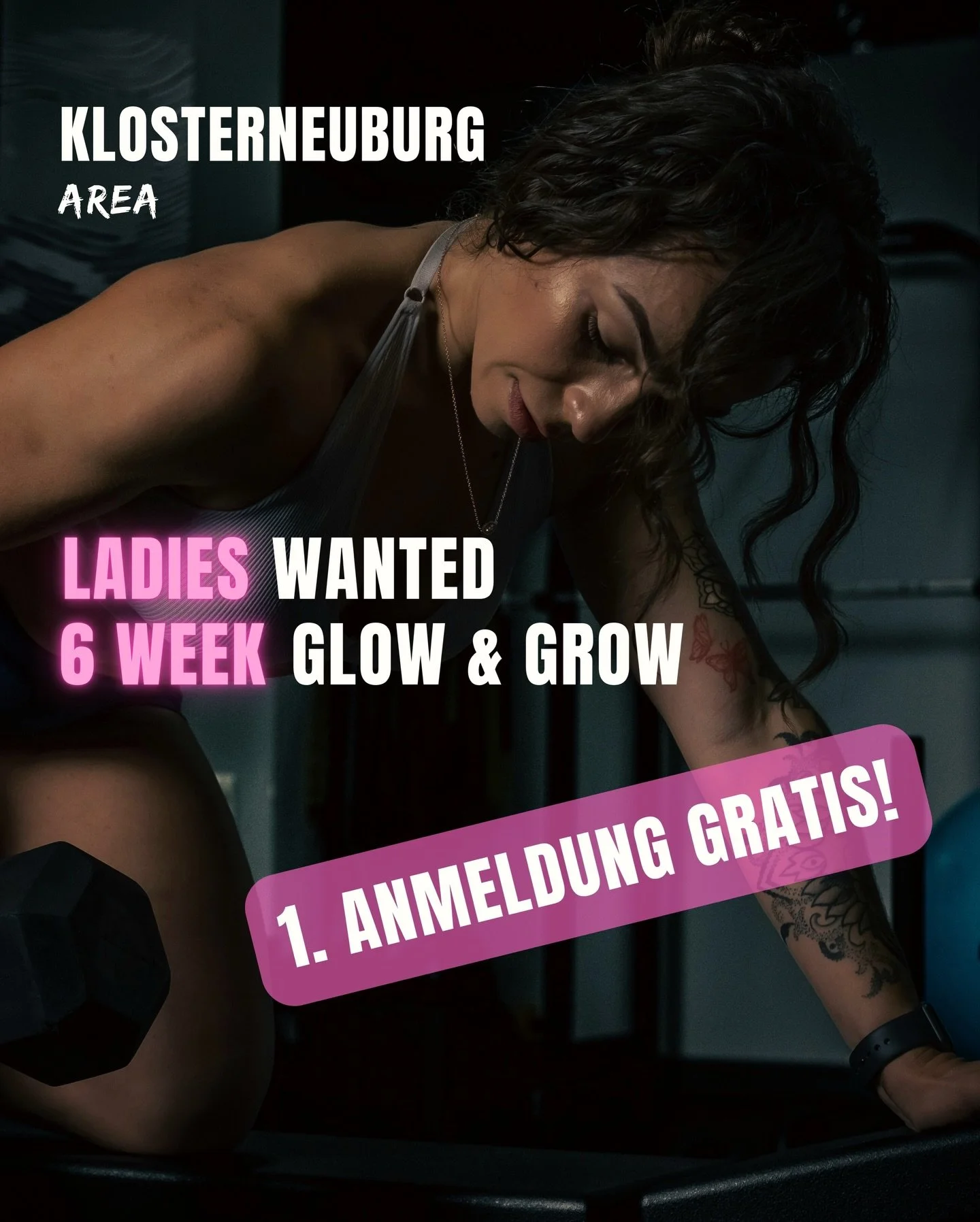 🌸 GLOW&amp;GROW &ndash; Dein 6-Wochen-Body-Reset nach dem Winter

Training mit garantierten Resultaten &ndash; kein sinnloses Schwitzen und Zeit vergeuden.
F&uuml;r mehr Leichtigkeit, Energie und Wohlgef&uuml;hl

✨ Nur f&uuml;r Frauen
🌿 Tonen &amp;