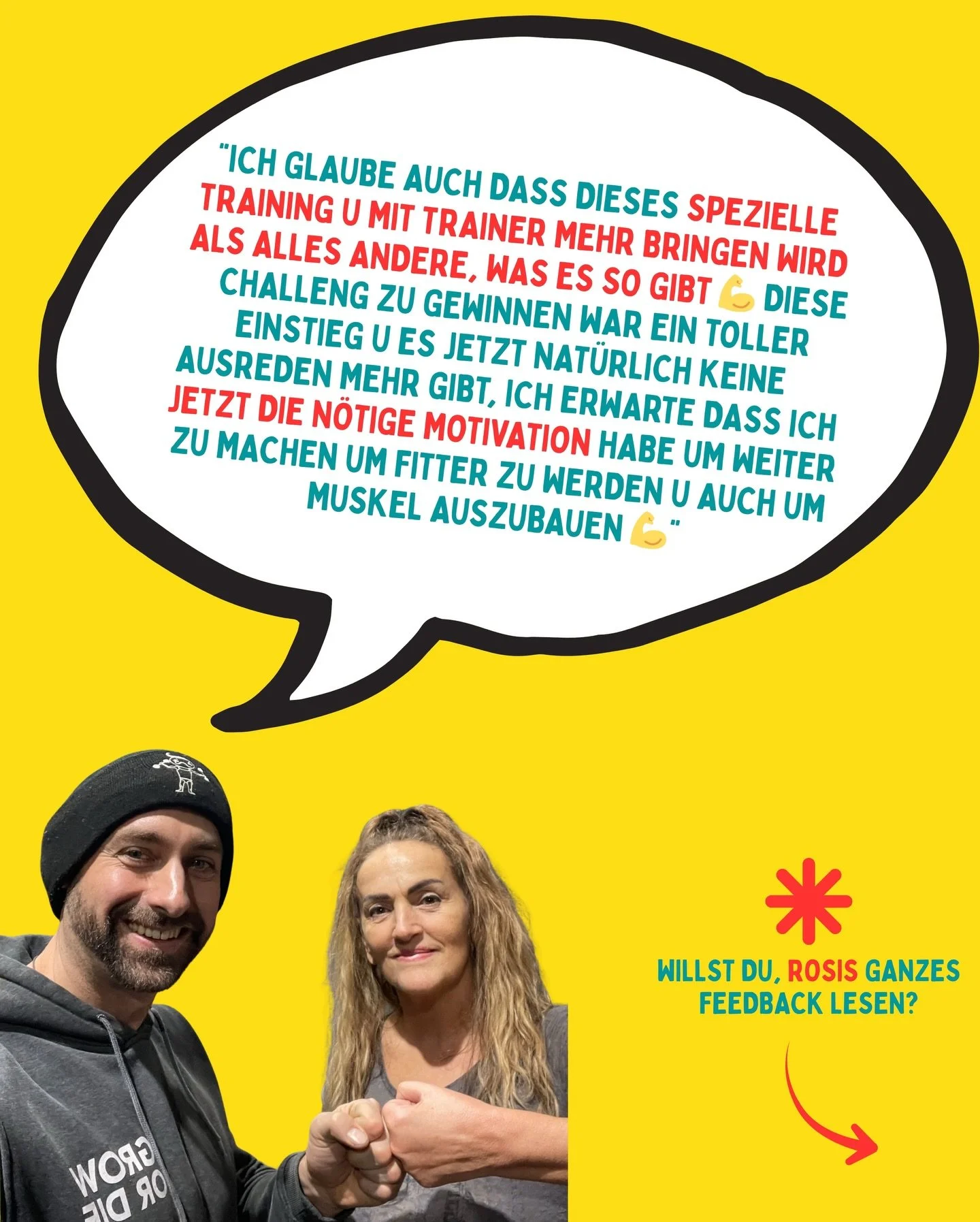 Rosi hat letzte Woche einen Platz in unserem neuen 6-Wochen-Programm Glow&amp;Grow ✨ gewonnen &ndash; und teilt jetzt ihr erstes kleines Feedback mit uns! 🥰

Wir lieben es💪🌸

P.S. Willst du auch mit Rosi an deinem Glow arbeiten?
Dann schick uns ei