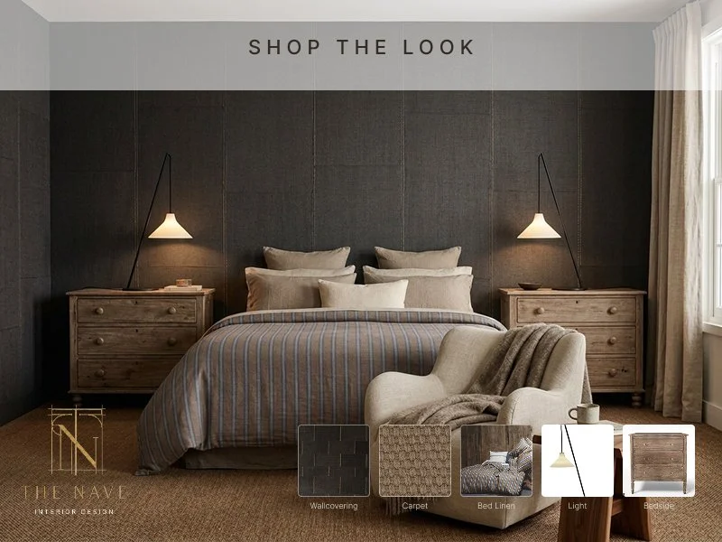 Introducing Shop the Look with The Nave.

Beautiful interiors, thoughtfully curated and made easy to bring home.

Each look is designed by The Nave, bringing together furniture, lighting, textiles, wallcoverings and finishing touches to create a comp