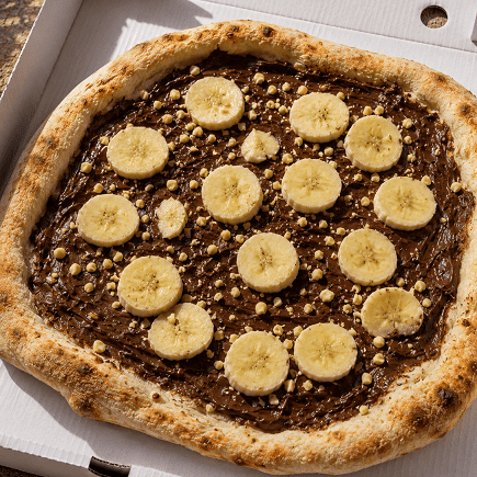 Pizza Nutella con Plátano