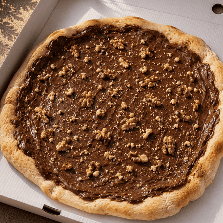 Pizza Nutella con Nueces