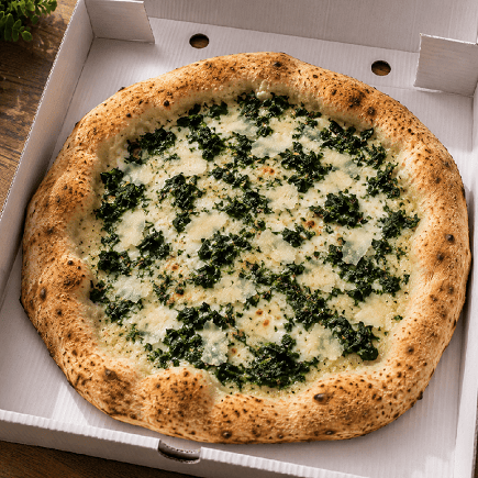 Pizza Burrata y Espinacas