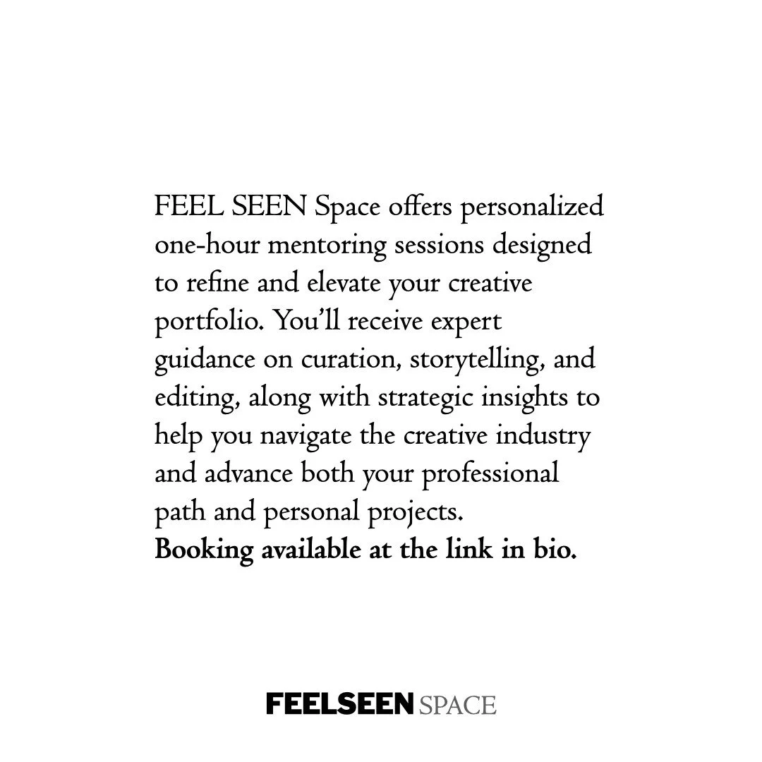 PORTFOLIO REVIEW, CURATION &amp; STRATEGY
Elevate your creative portfolio with intention 👁️

Join Roxanne Doucet (@roxannedoucet) founder and creative director of Triptyque (@agencetriptyque) and FEEL SEEN Space, for a one-hour mentoring session des