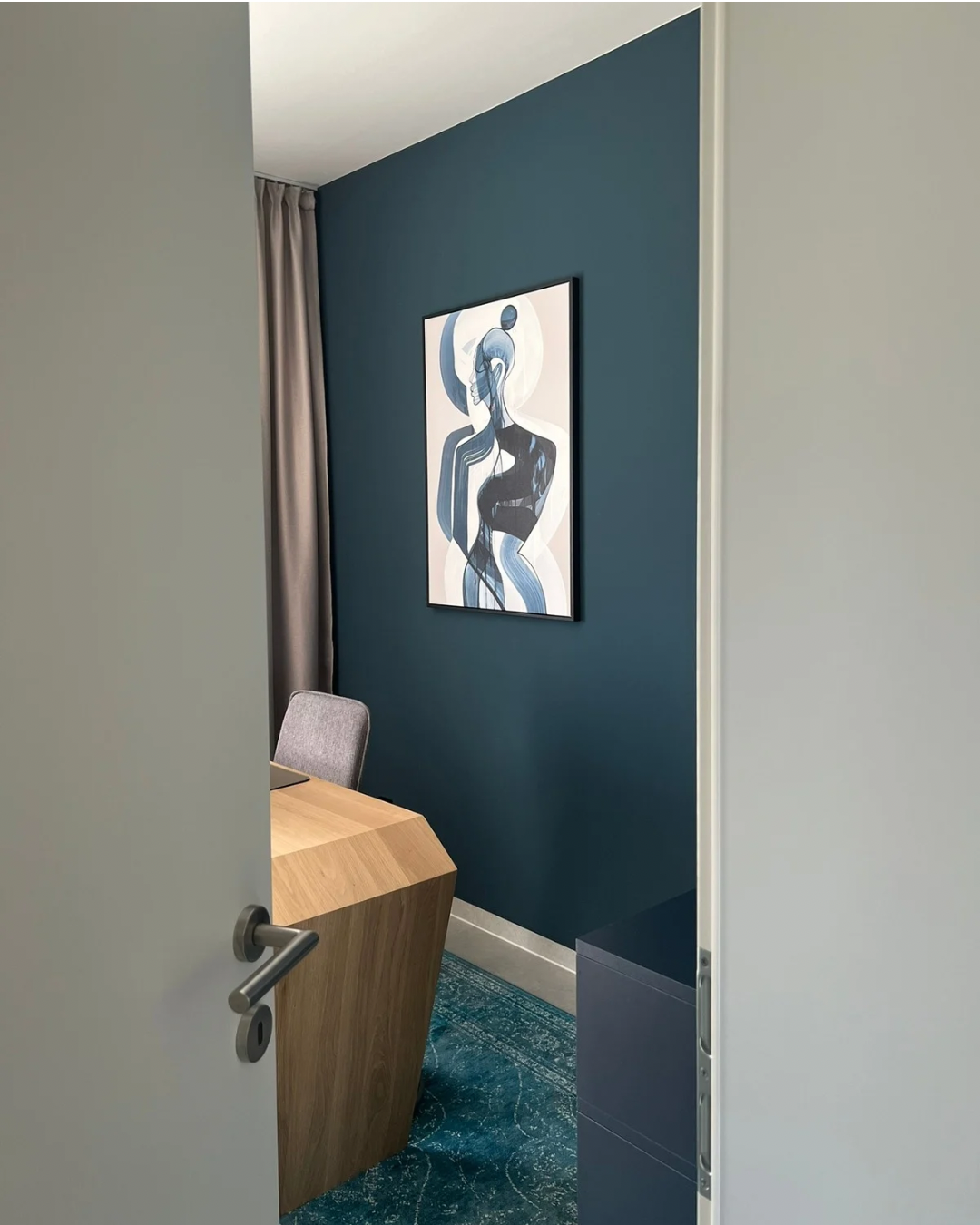 Arbeitszimmer Interior Design - Schöner Wohnen Wandfarbe, Desenio Wandbild