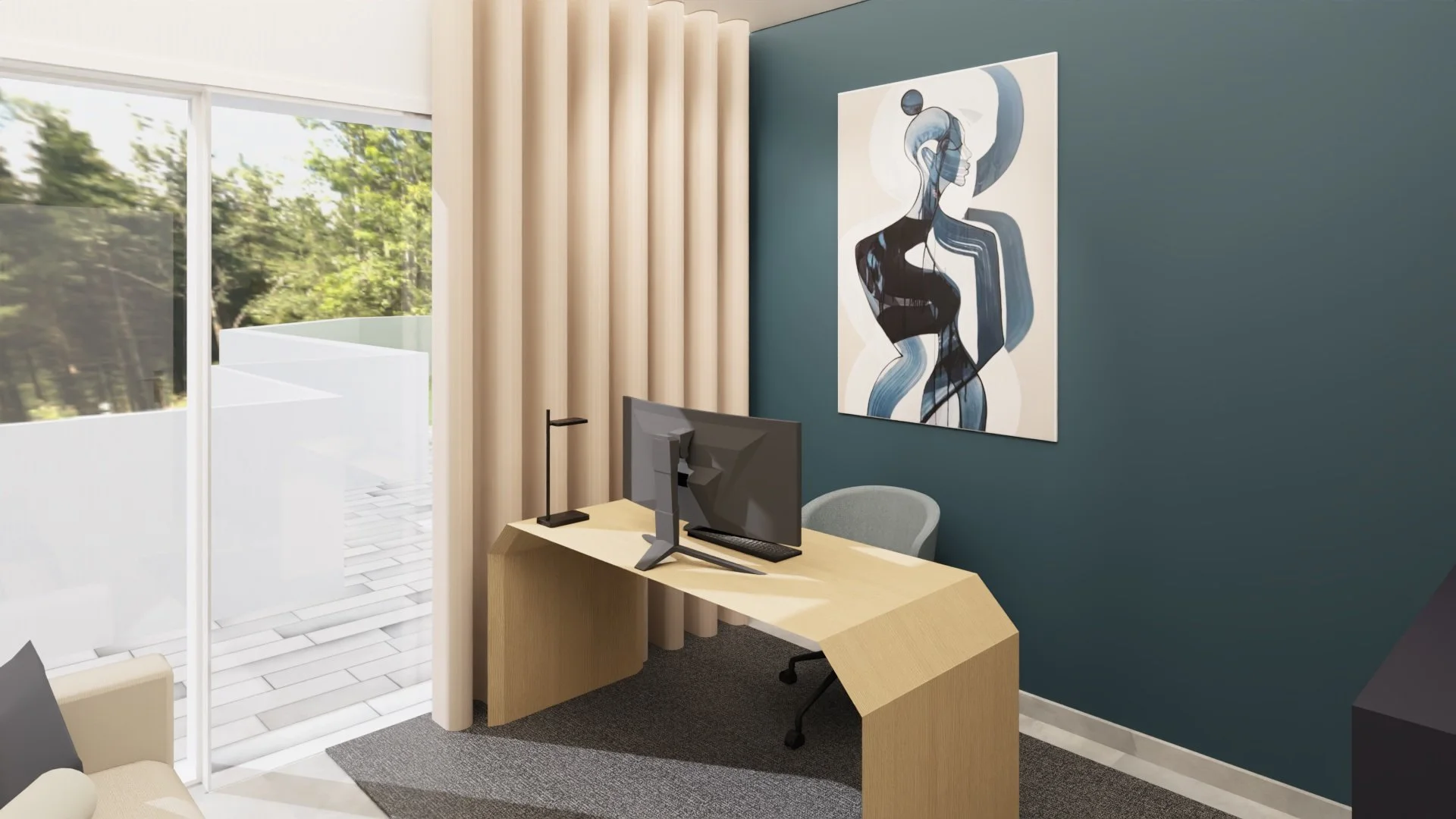 Interior Design - Rendering Home Office