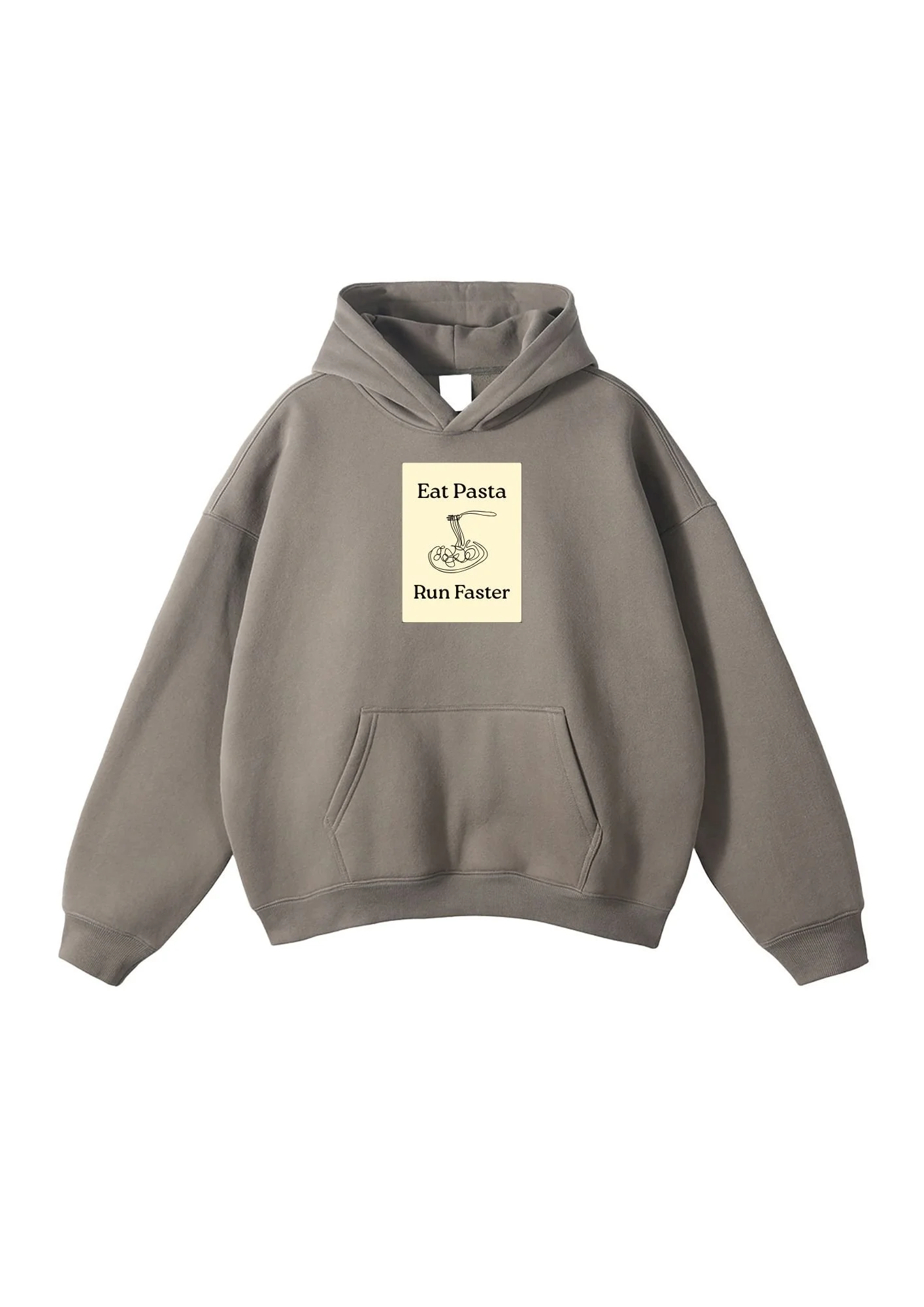 Eat Pasta Run Faster GreyCoffeeHoody1.jpg
