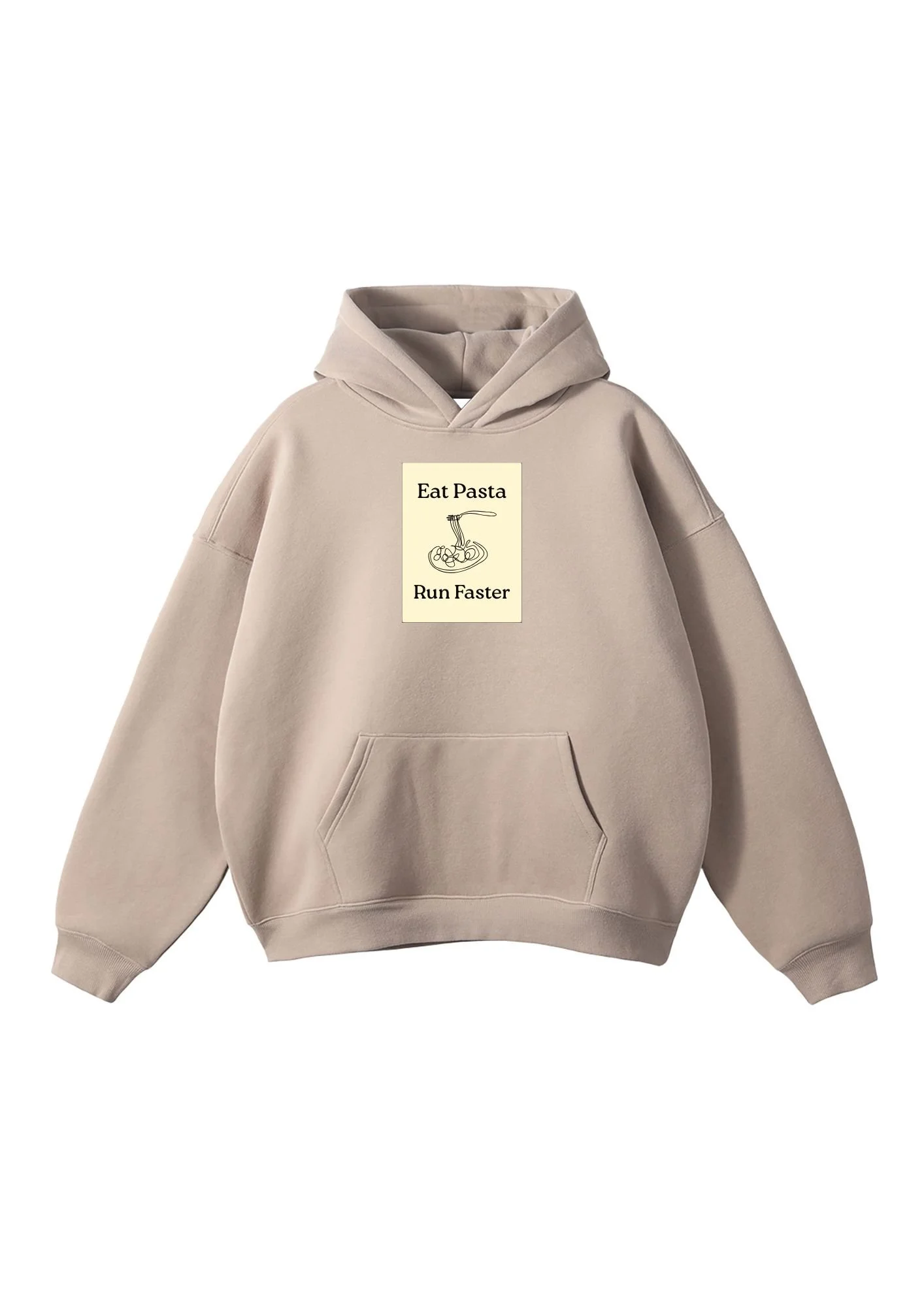 Eat Pasta Run Faster GreyApricotHoody1.jpg