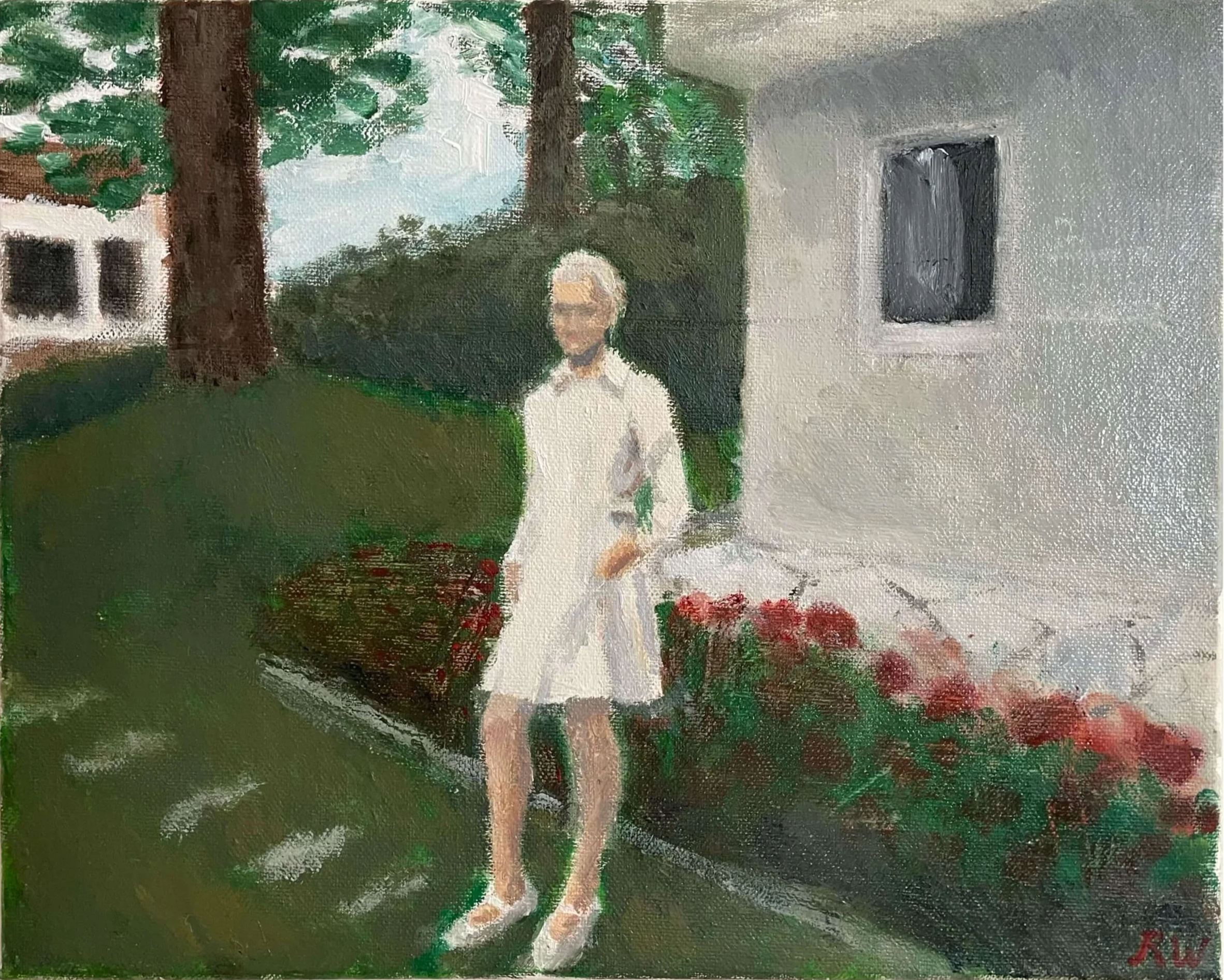 Mum at 17, oil on canvas, 2026.