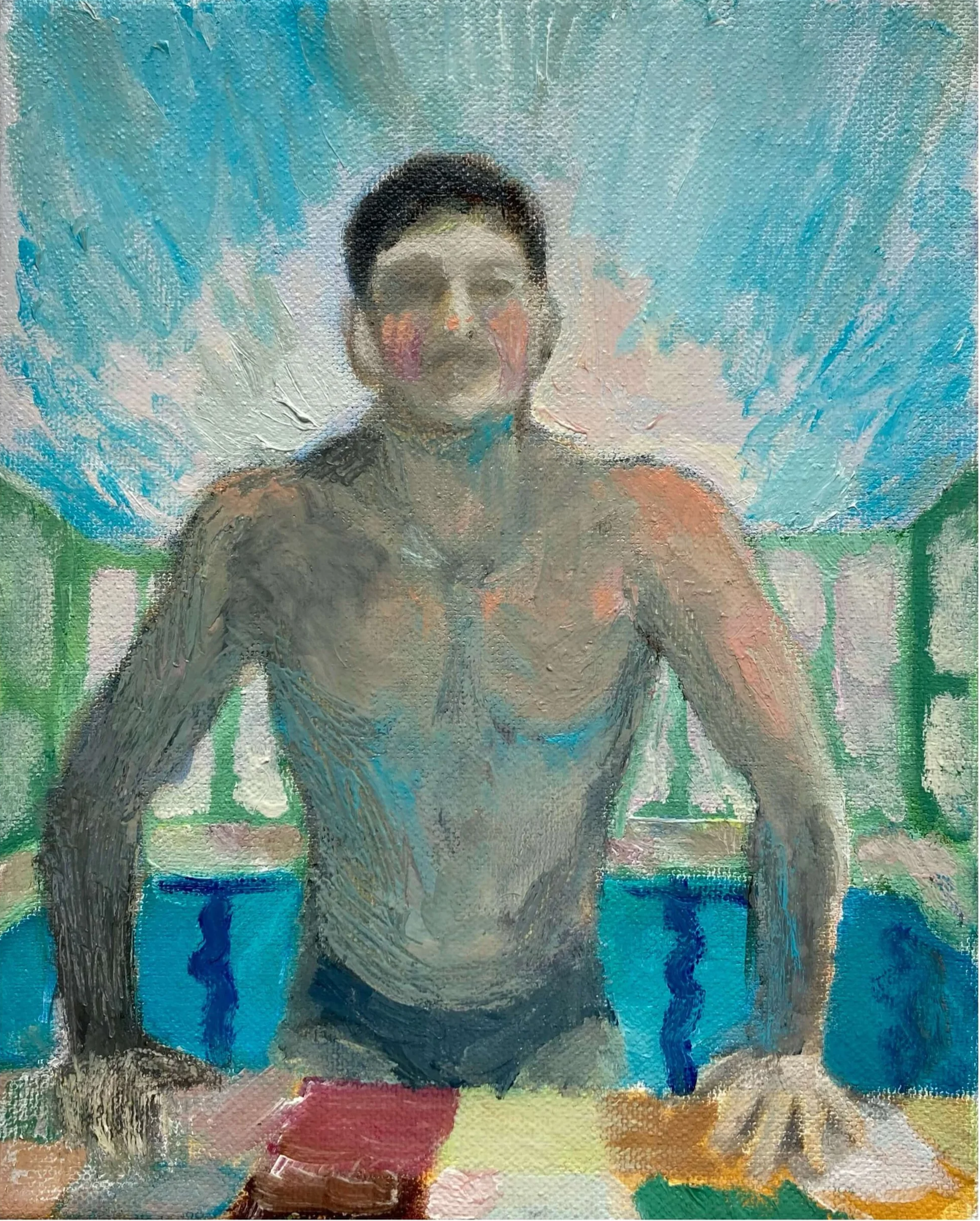 Swimmer, oil on canvas, 2026.