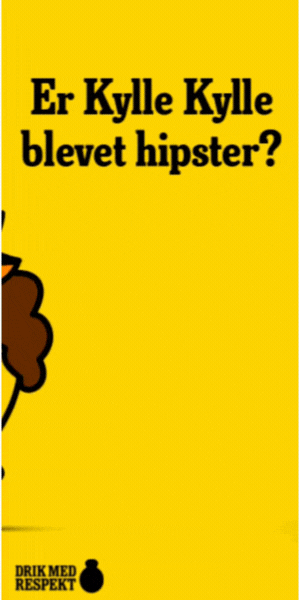 Yellow beverage can with a cartoon chick and Easter eggs, promotional text in Danish, and the Tuborg logo.