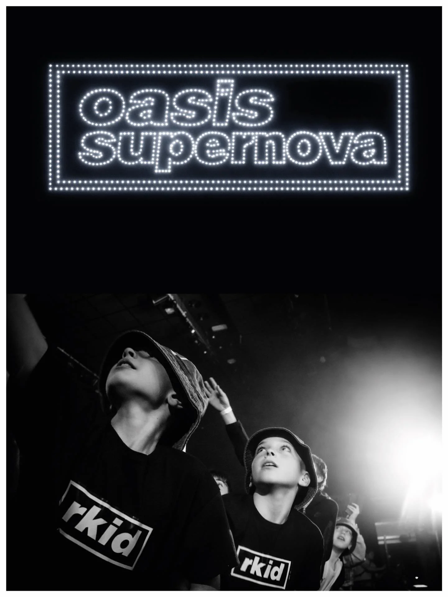 Here's a recent graphic I made for @theoasissupernova, inspired by the Oasis LIVE&rsquo;25 tour. The graphic will follow the shows, going above venues the band plays. 

Photo goes back to our show in Romiley, earlier this year!