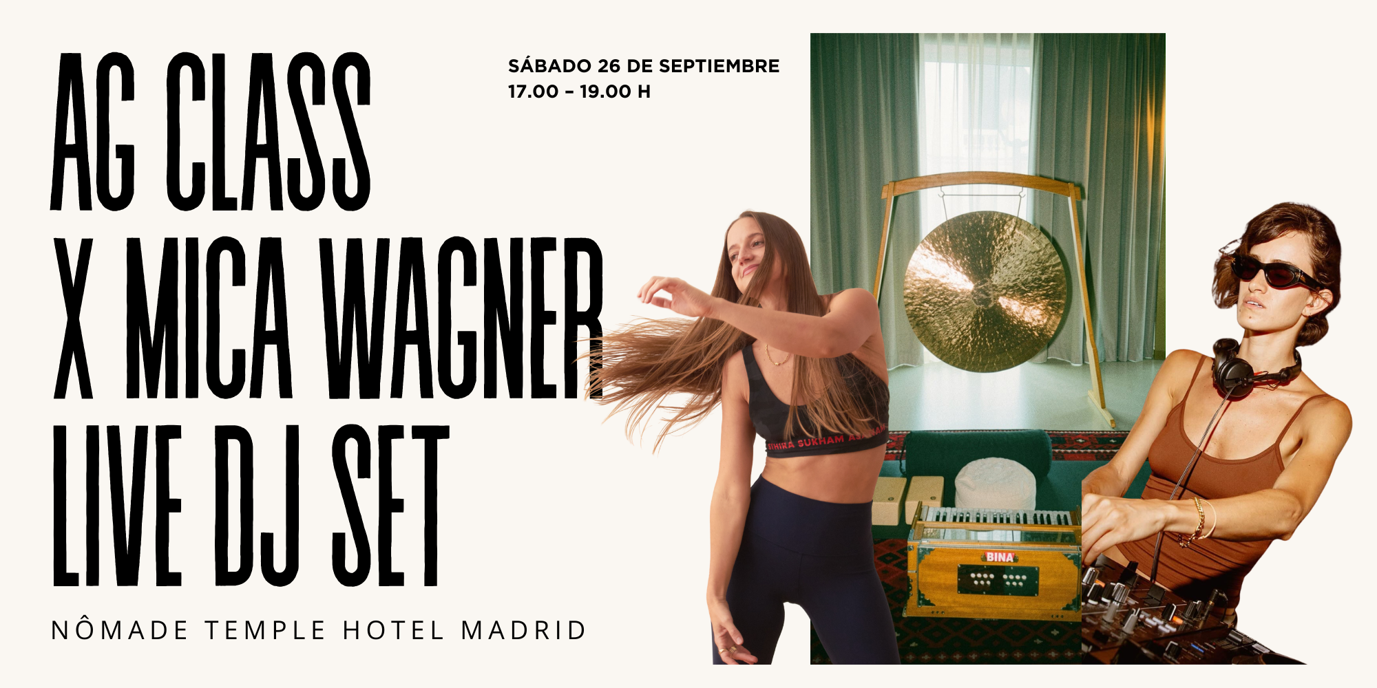 Asana Groove Yoga × Mica Wagner Live DJ Set at Nômade Temple Hotel Madrid